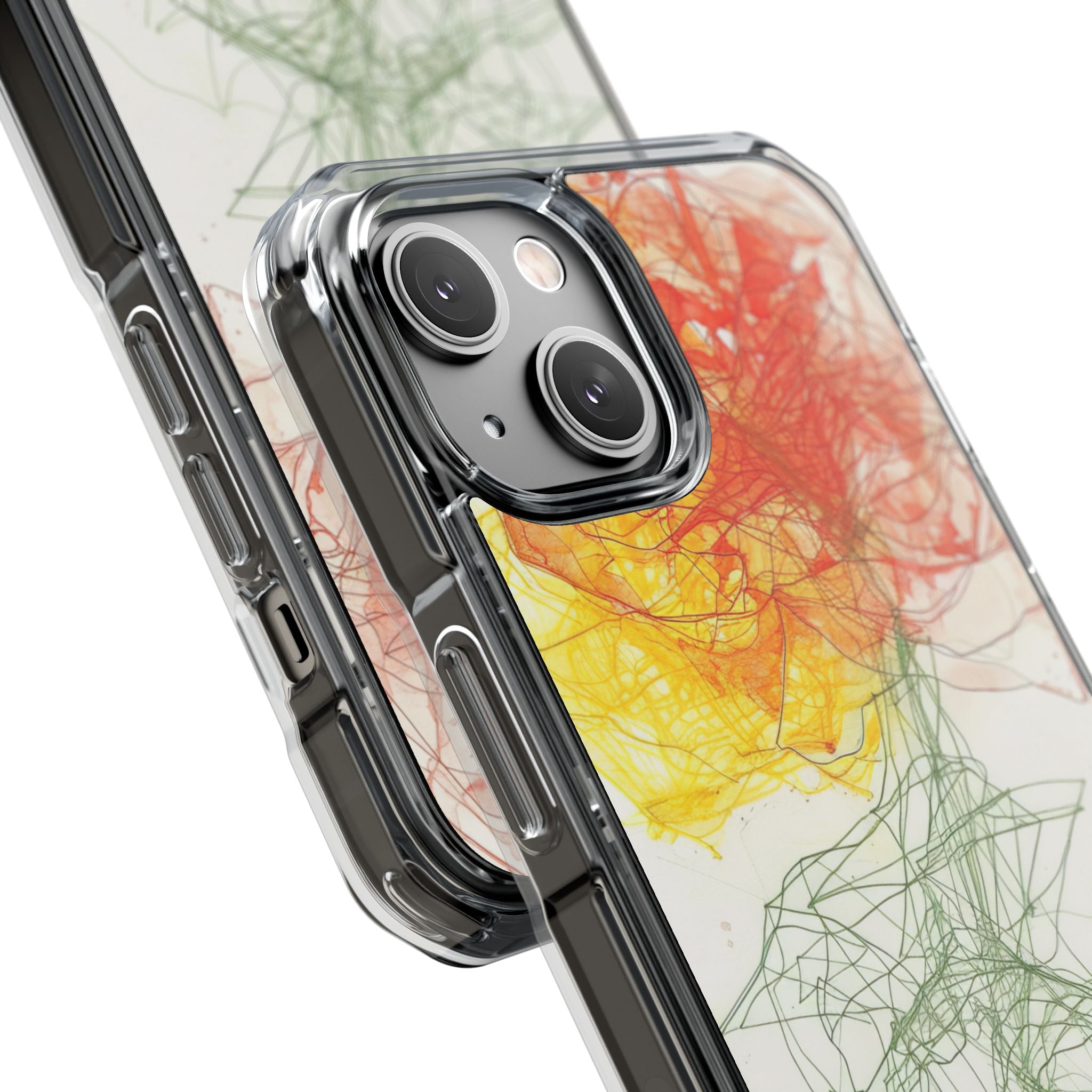 Fiery Blossom Tangle iPhone 14 - Impact Clear+