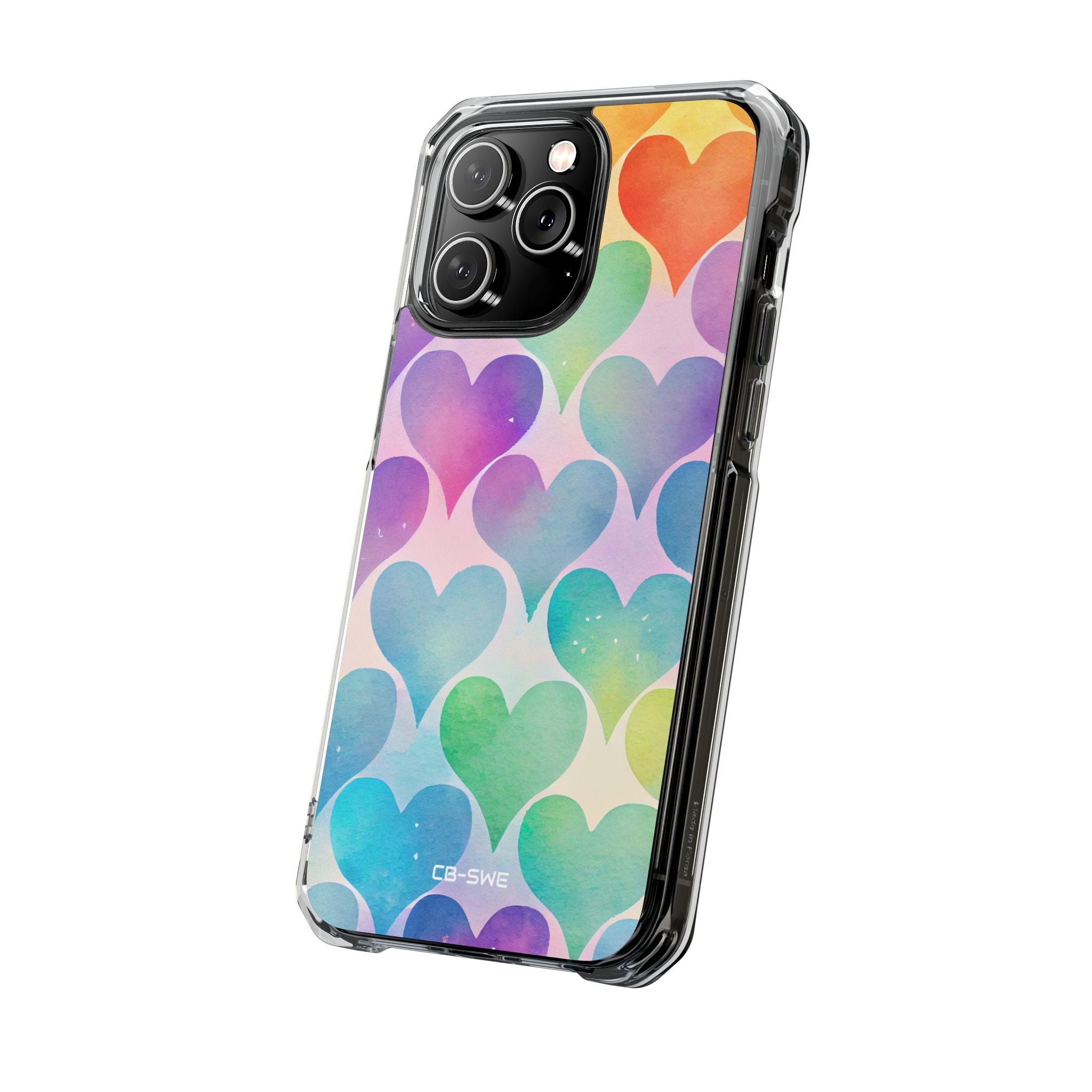 Watercolor Heart Symphony iPhone Case - Impact