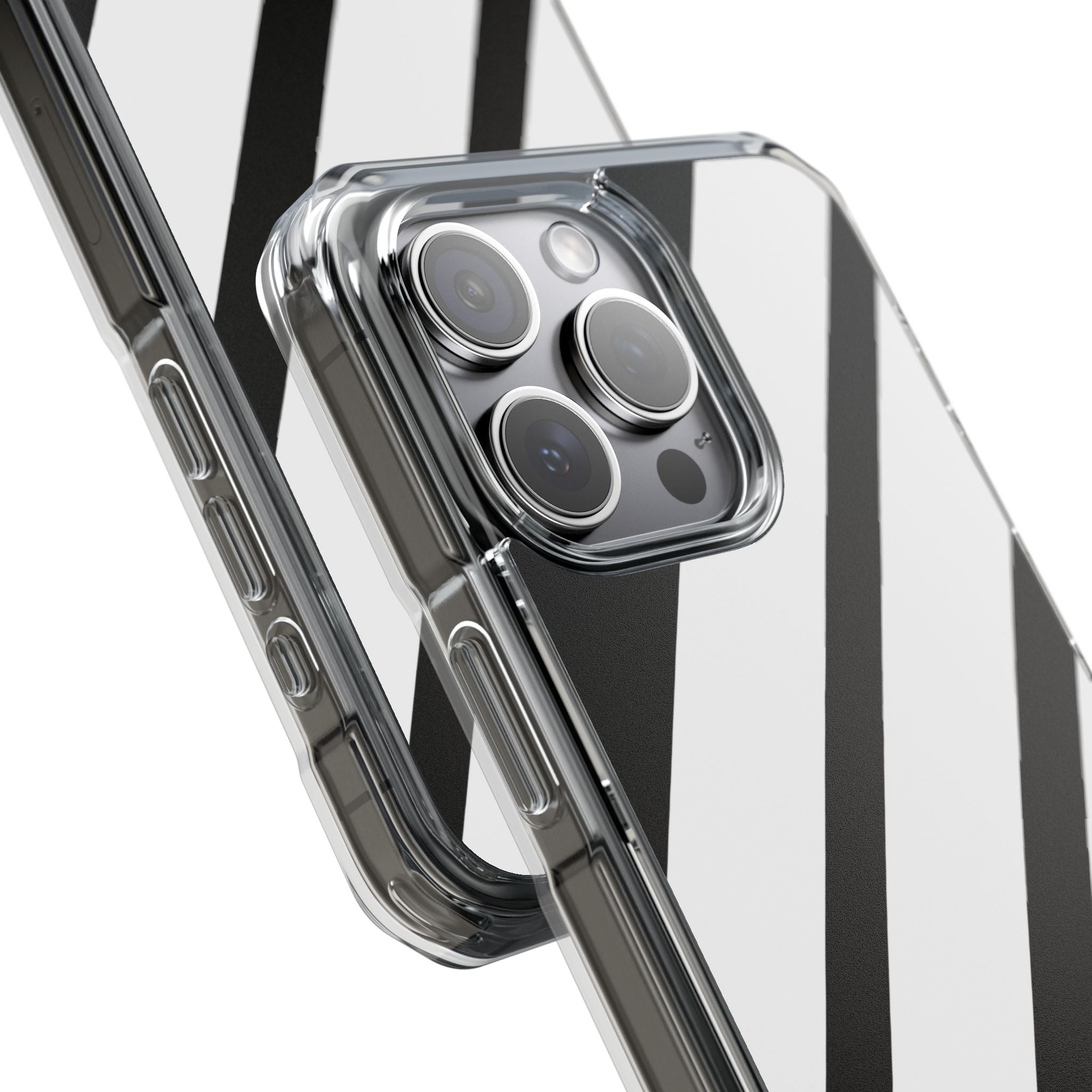 Diagonal Bands Noir iPhone 15 Pro Max Case - Impact