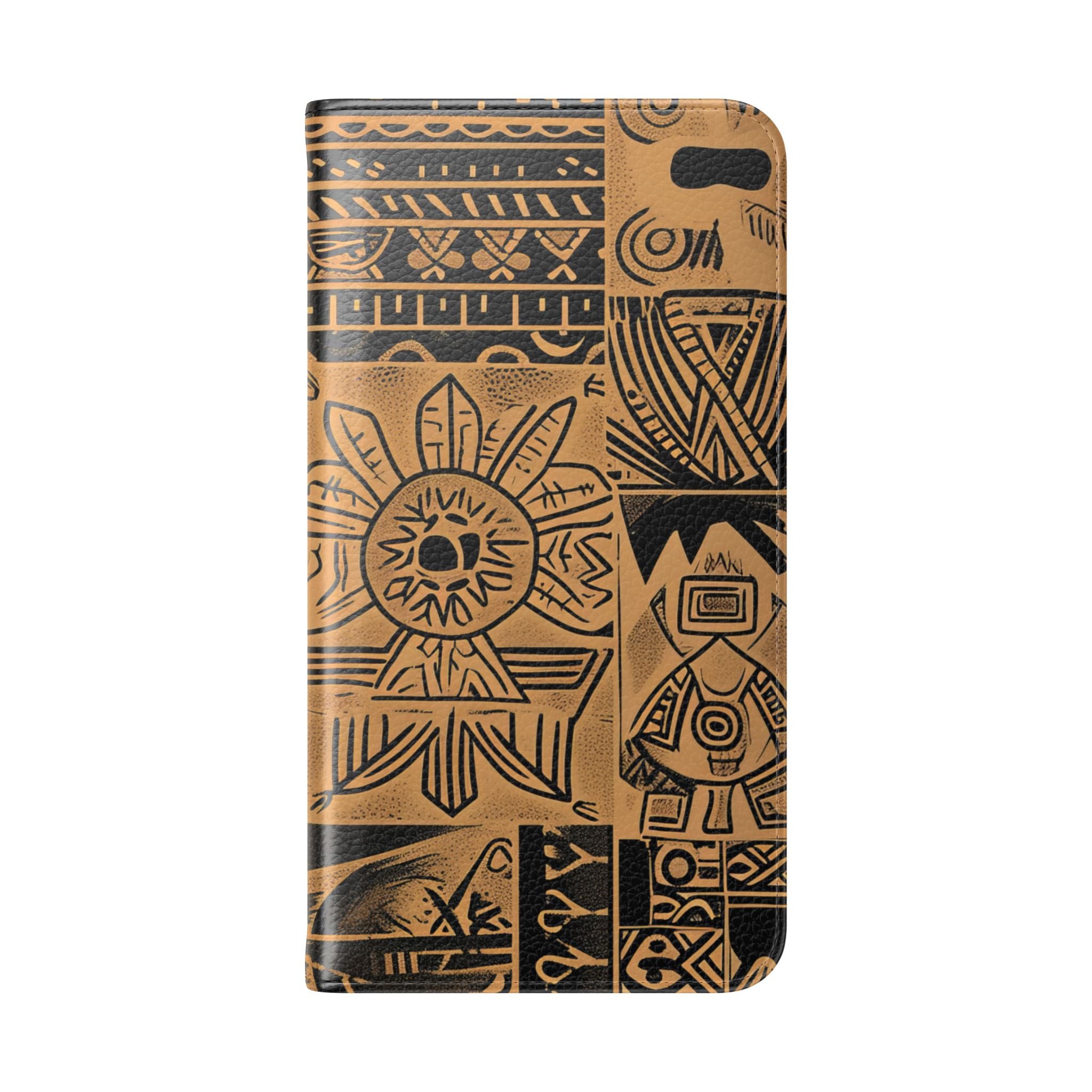 Taivaalliset kasvot ruskea - Samsung S23+ -suojakotelo - lompakkotyyppinen