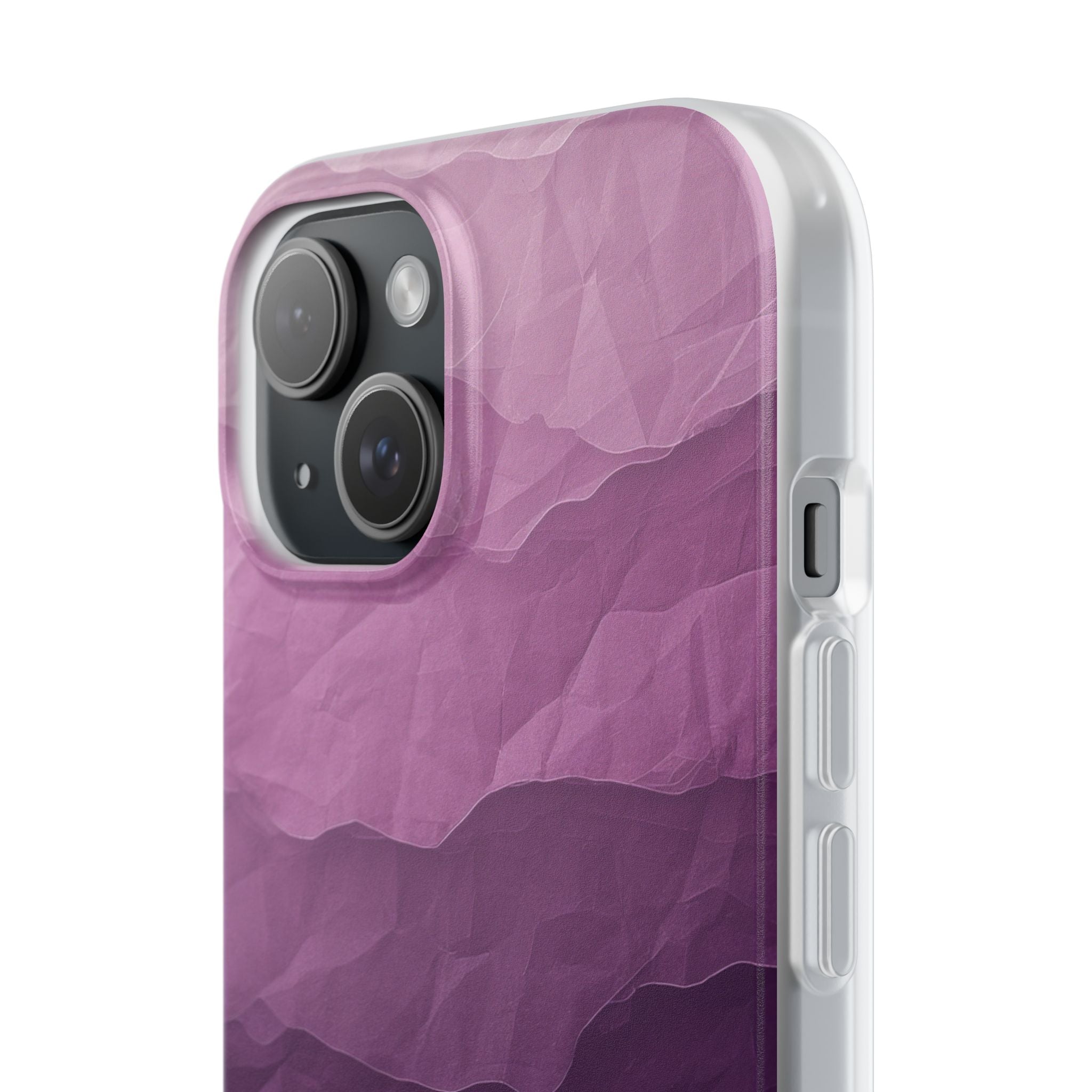 Purple Wave Layers iPhone 15 Case - Soft