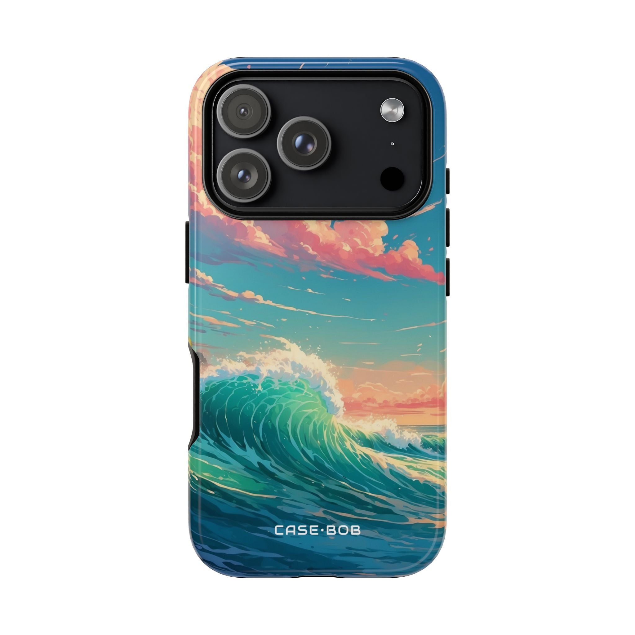 Turquoise Curl iPhone 17 Pro Case - Tough