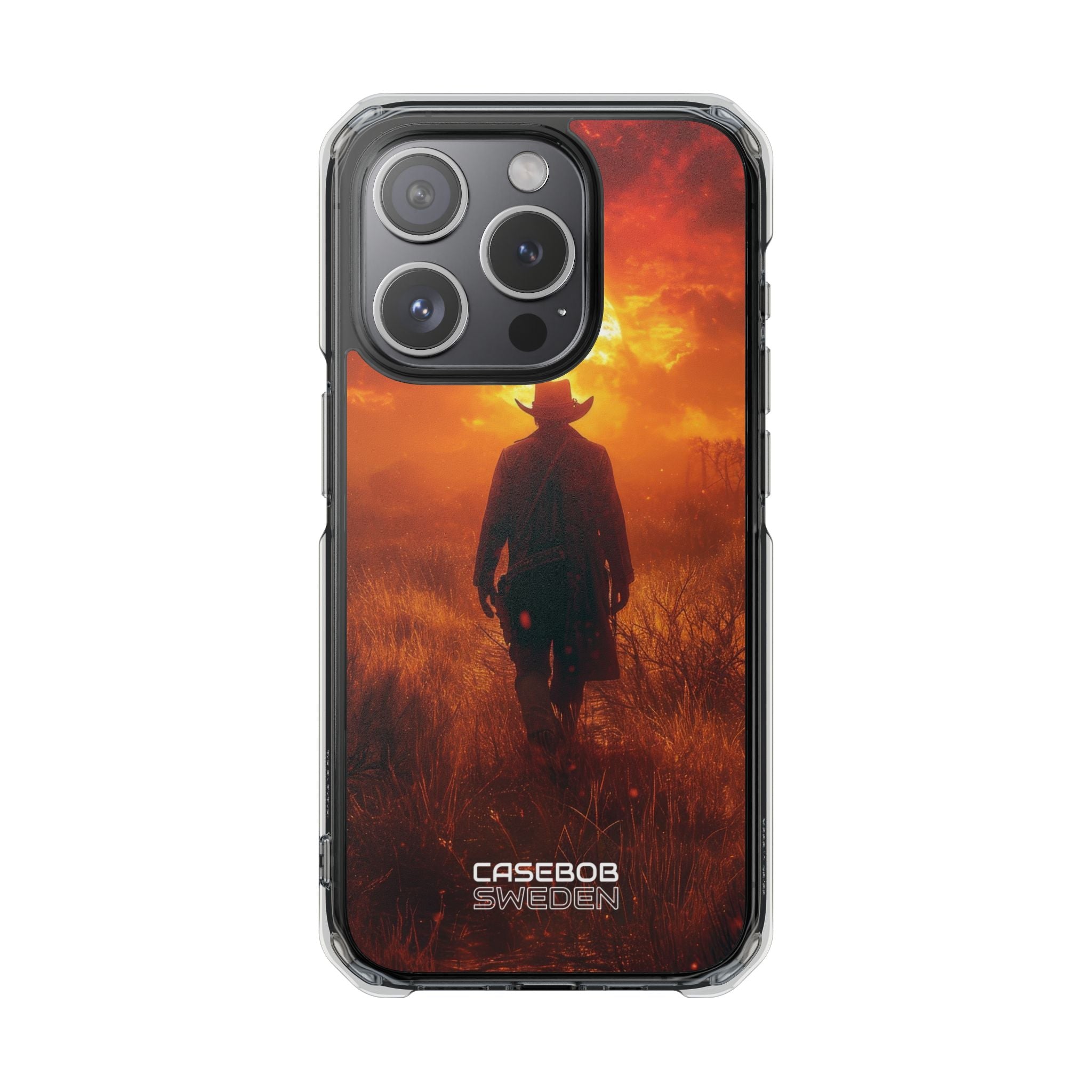 Fiery Sunset Cowboy iPhone 15 - Impact Clear+