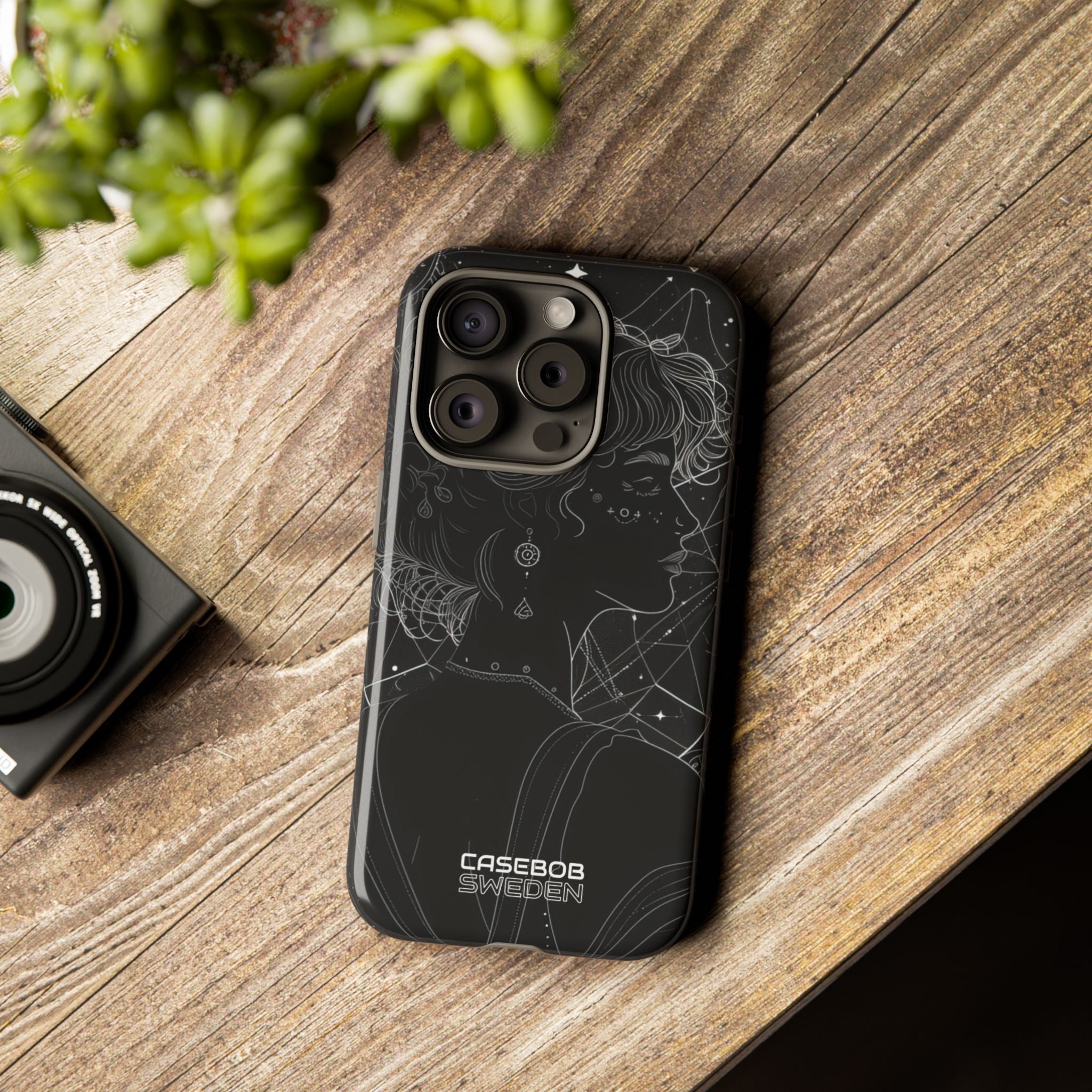 Celestial Bloom Silhouette iPhone 15 - Tough