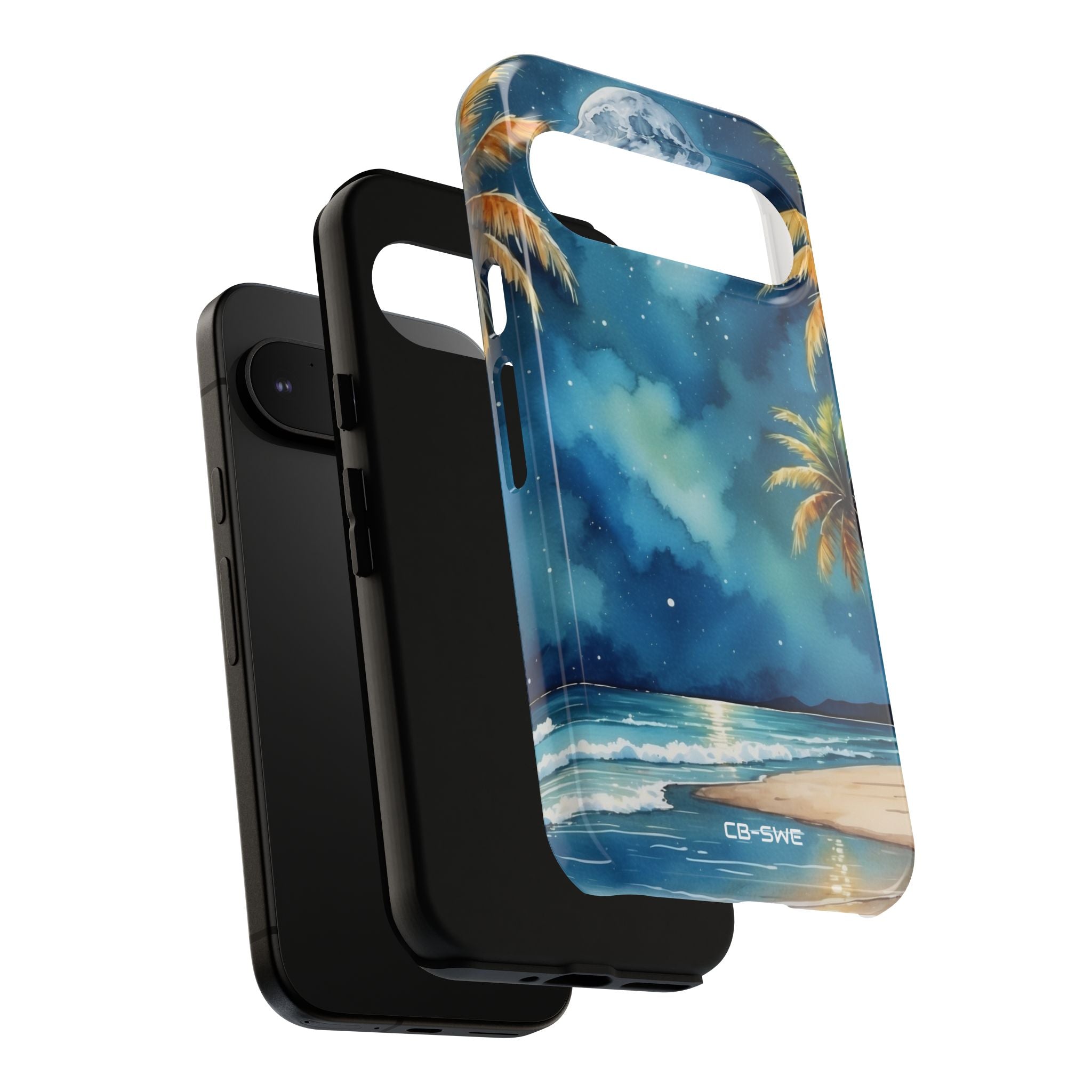 Moonlight Kisses Waves - Google Pixel Case
