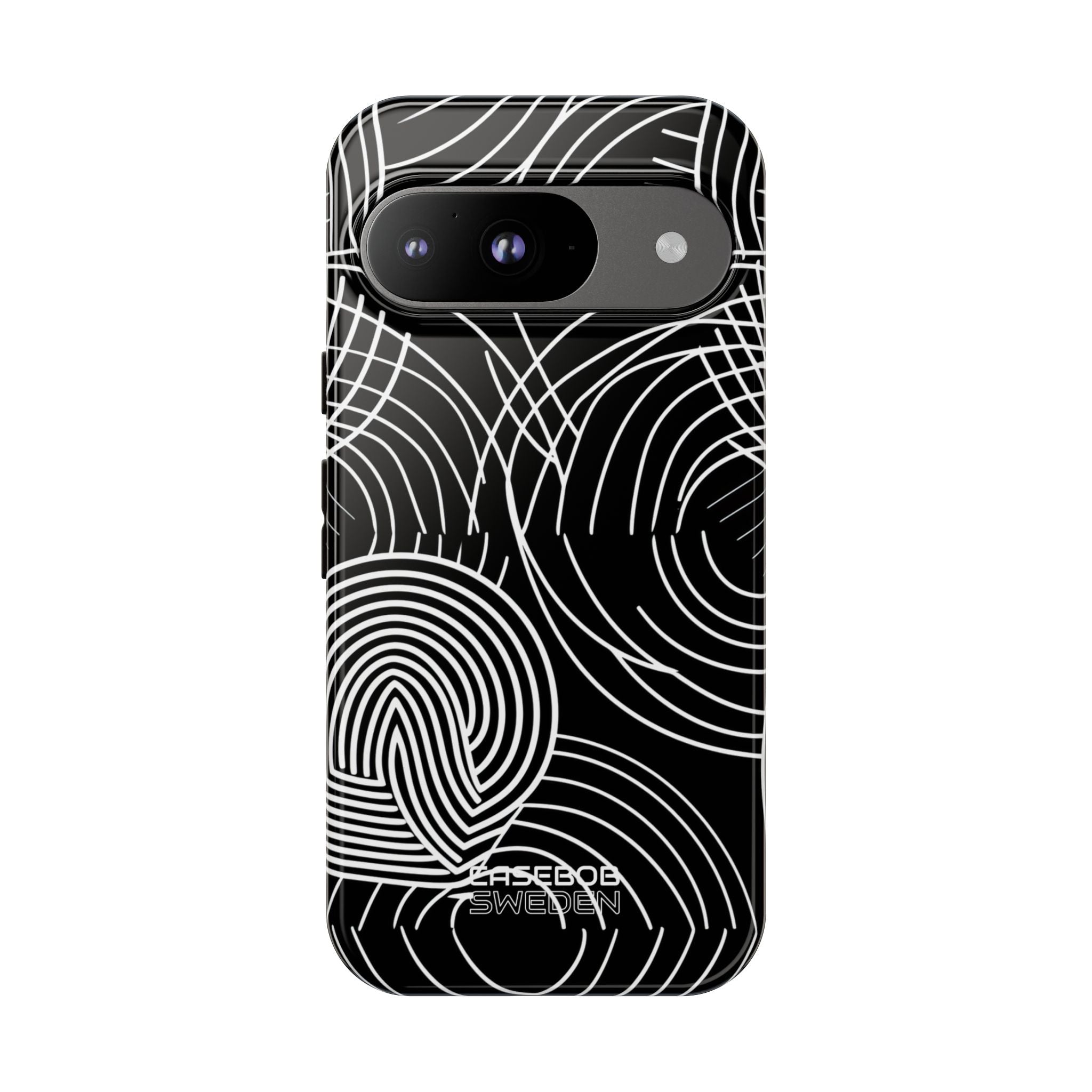 Monochrome Spiral Curves Google Pixel 9 - Tough