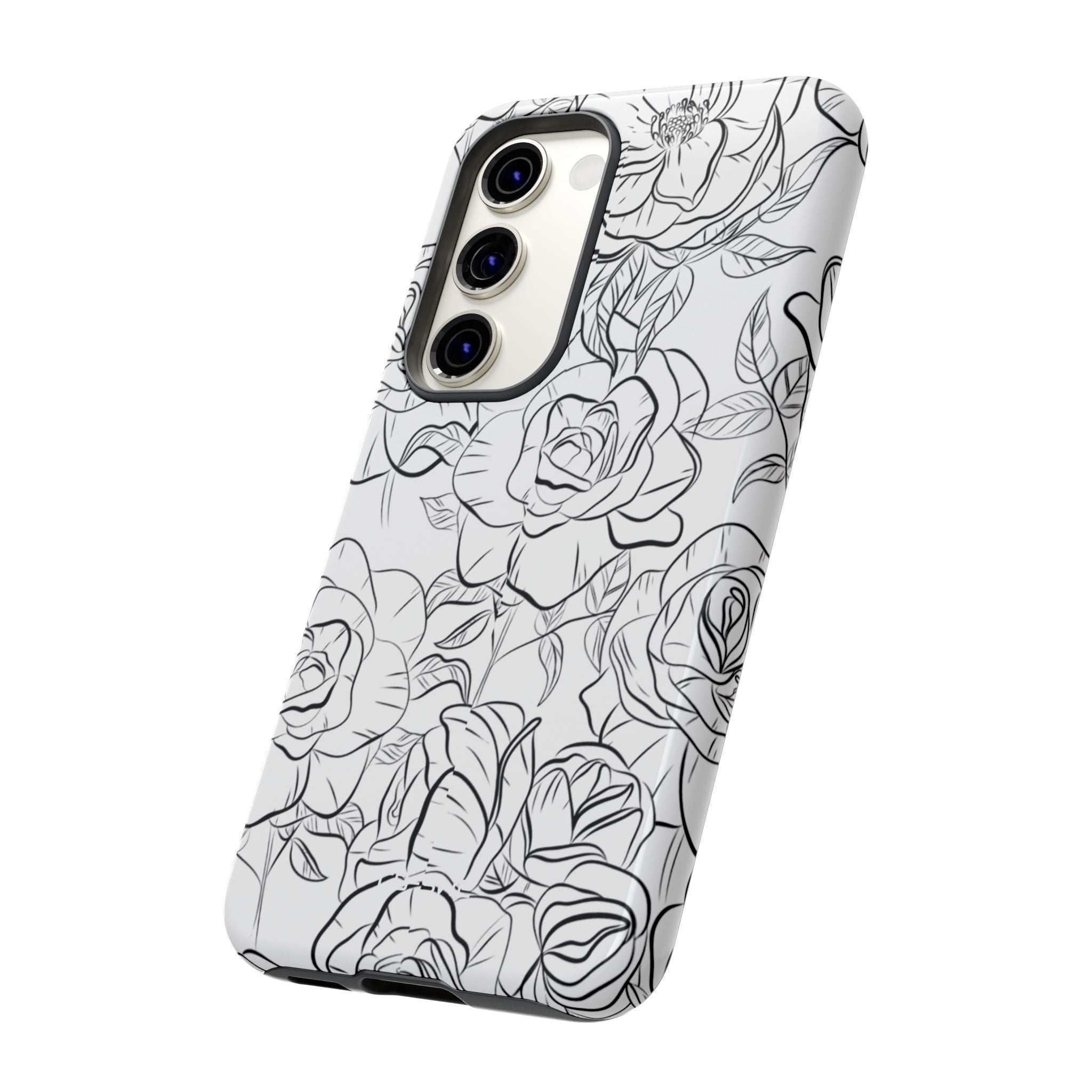 Intricate Rose Sketches - Samsung Case