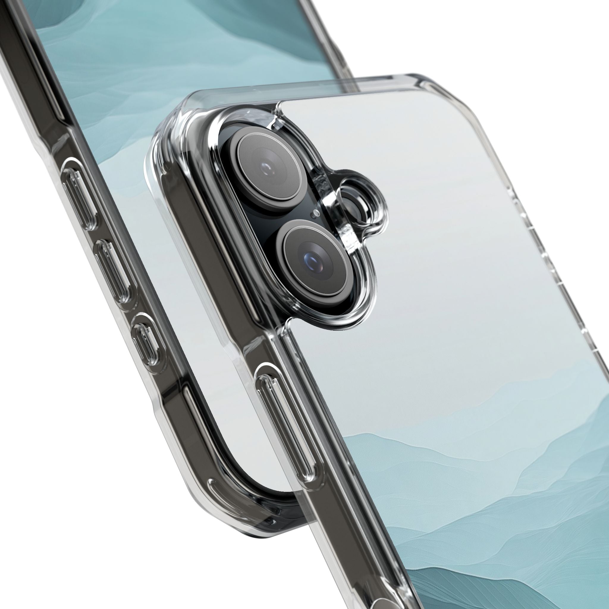 Teal Mist Mountains iPhone 15 Case - Impact