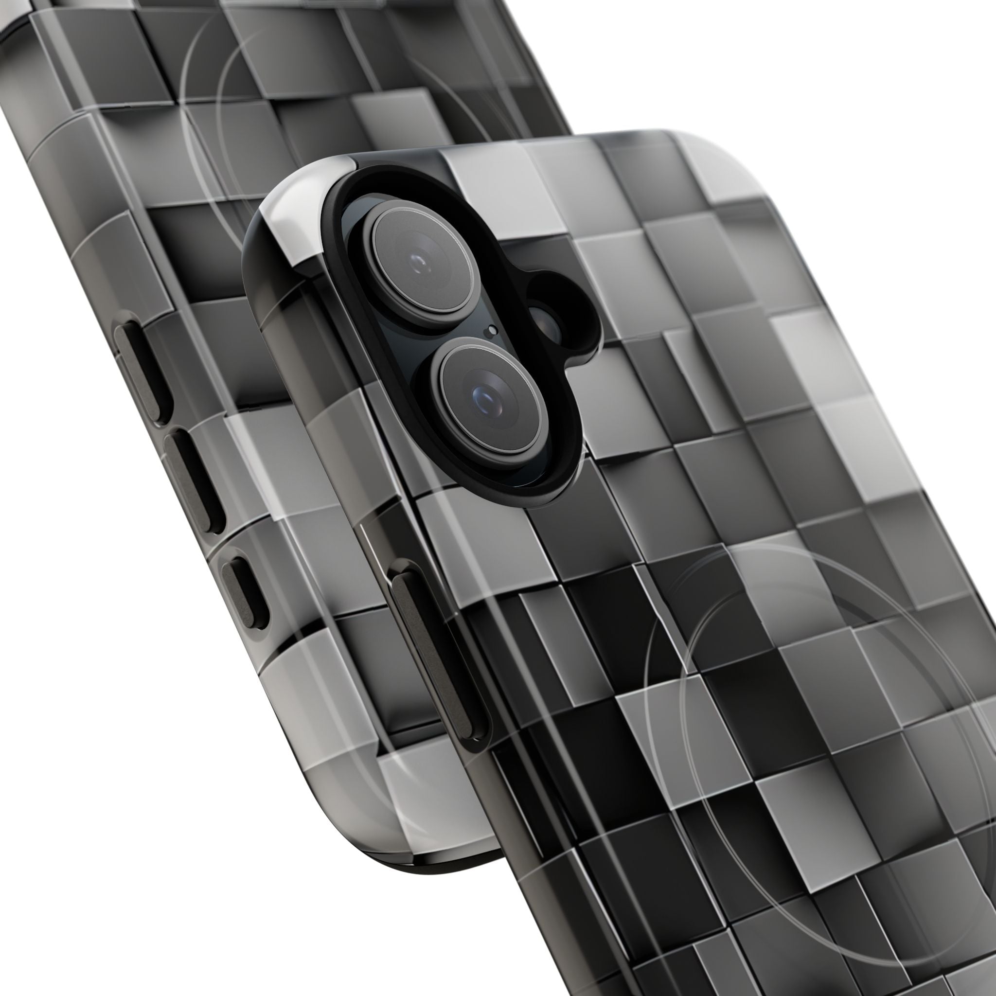 Monochrome Cube Depth iPhone 16 - Tough+