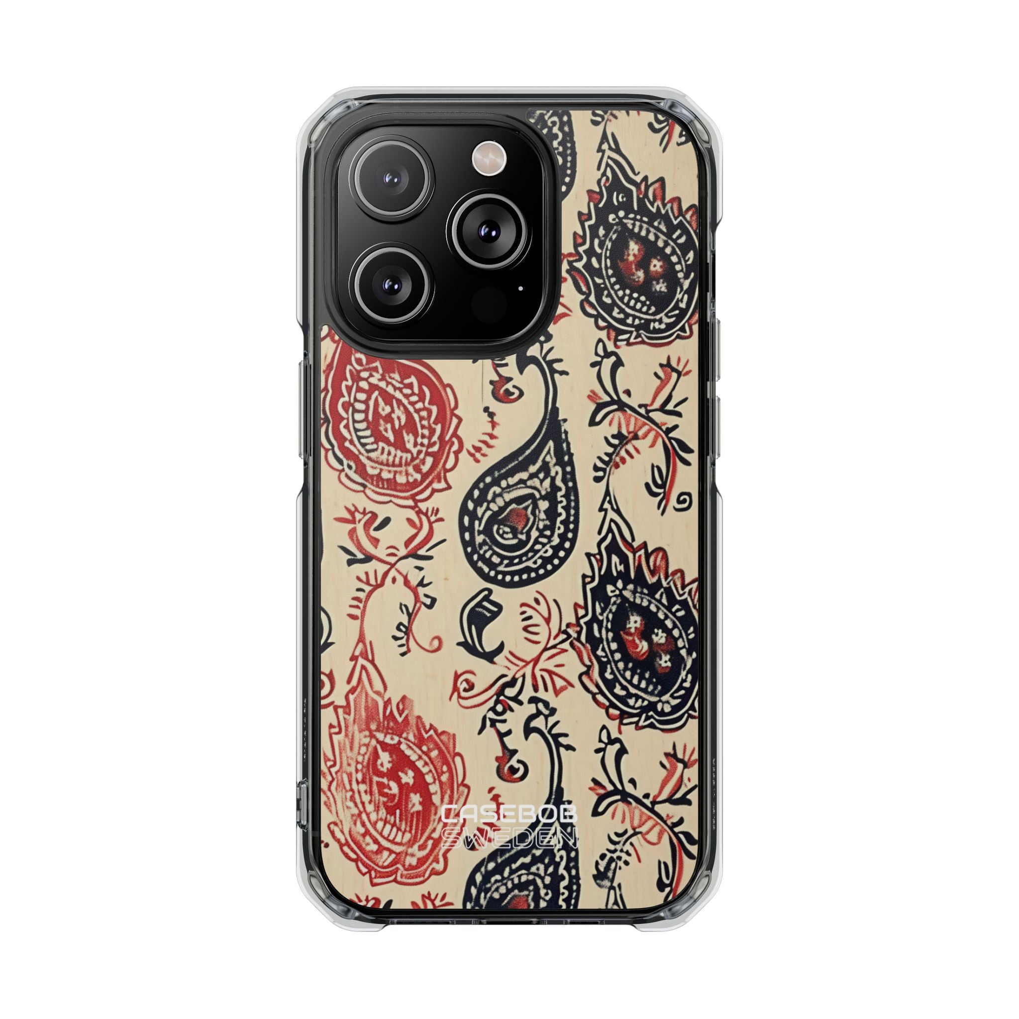 Navy Paisley Swirl iPhone 14 - Impact Clear+