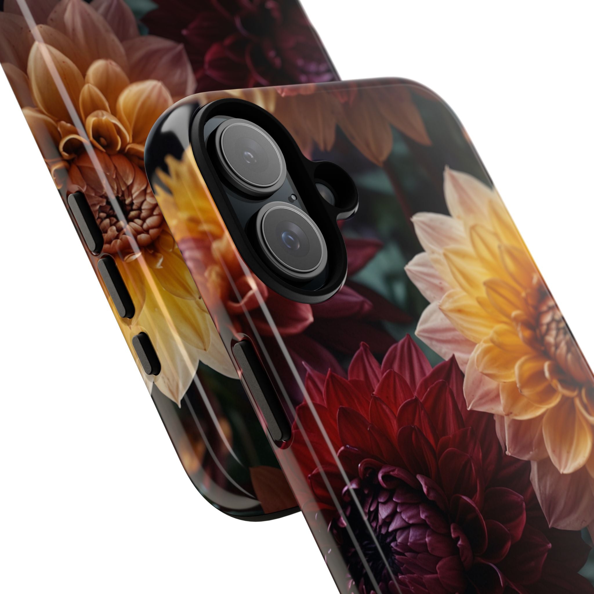 Dahlias Embrace Light - iPhone Case