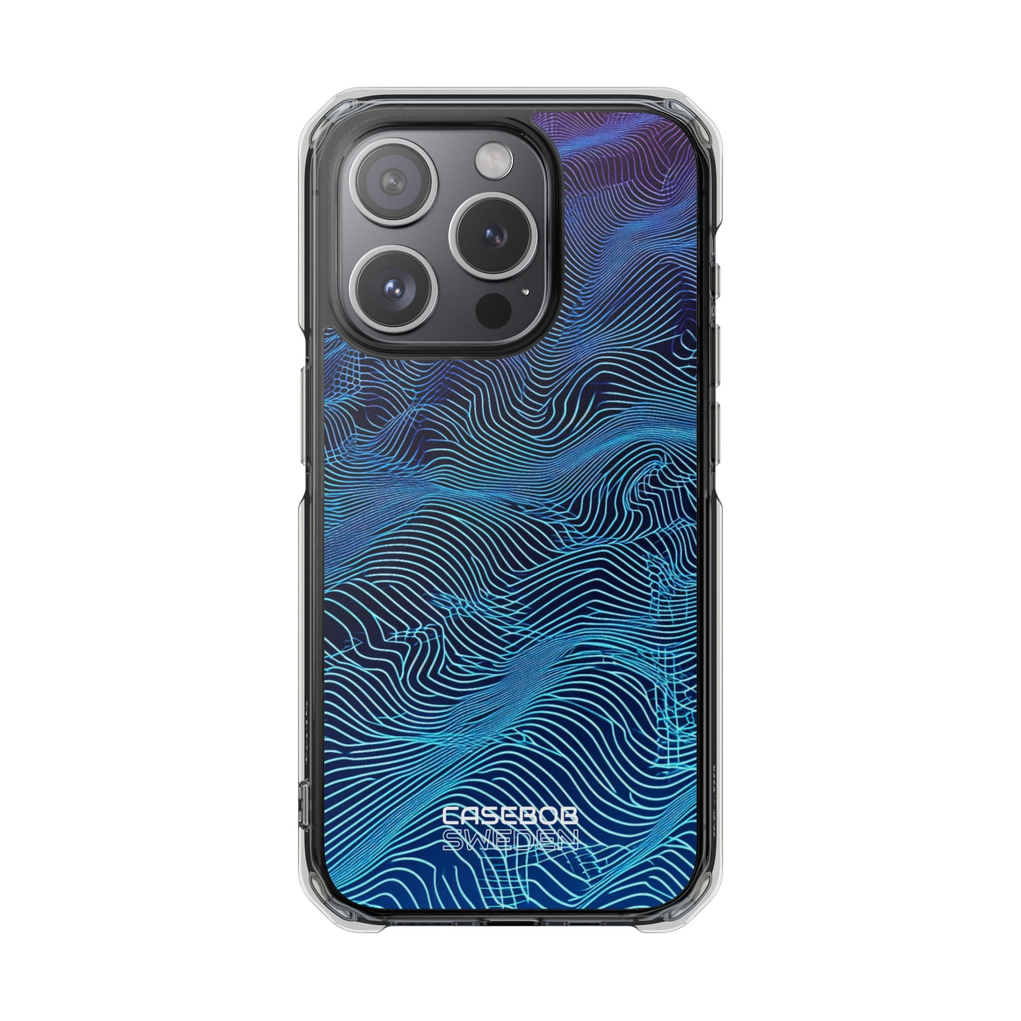 Neon Waves Flow iPhone 15 - Impact Clear+