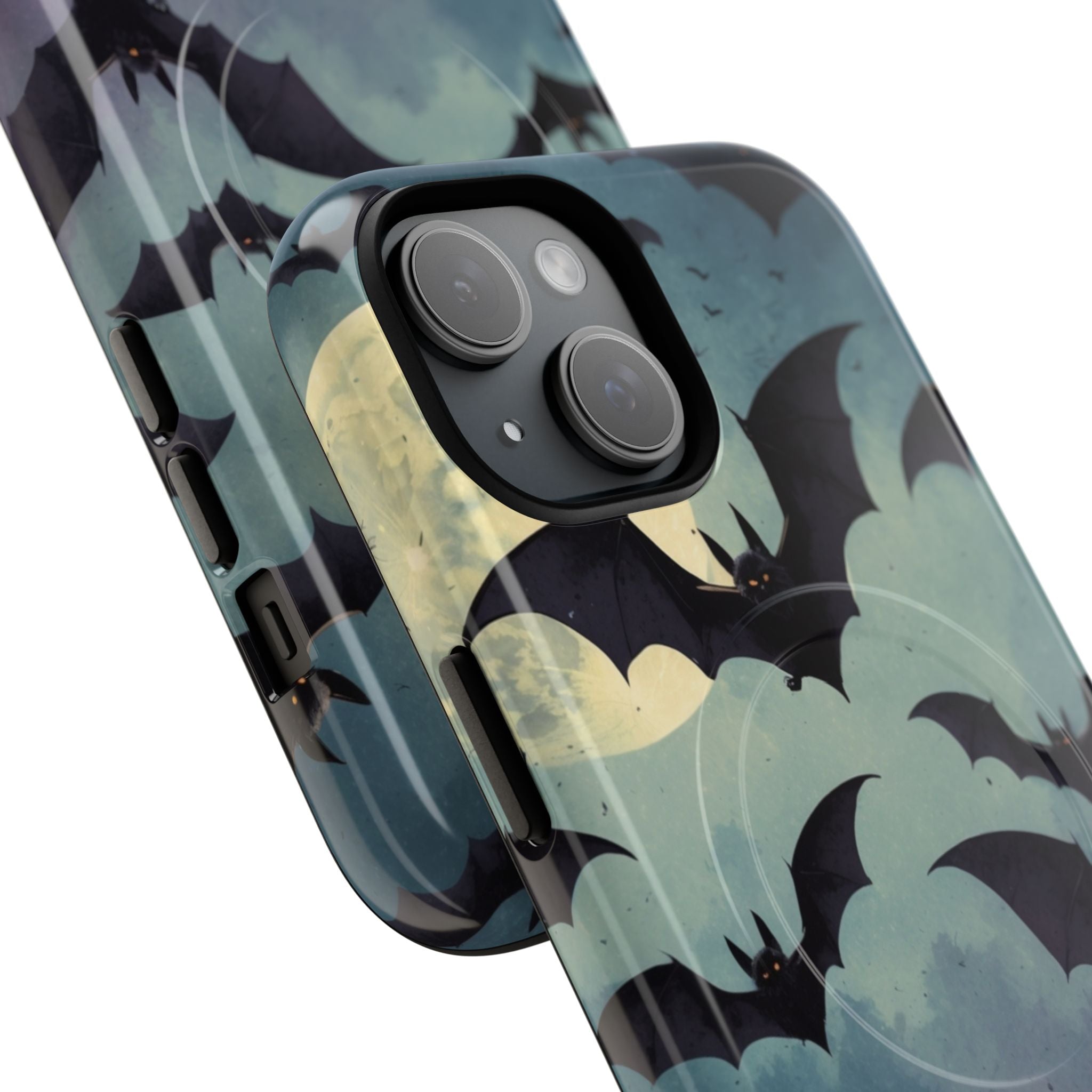Glowing Bat Swarm iPhone 15 Case - Tough+