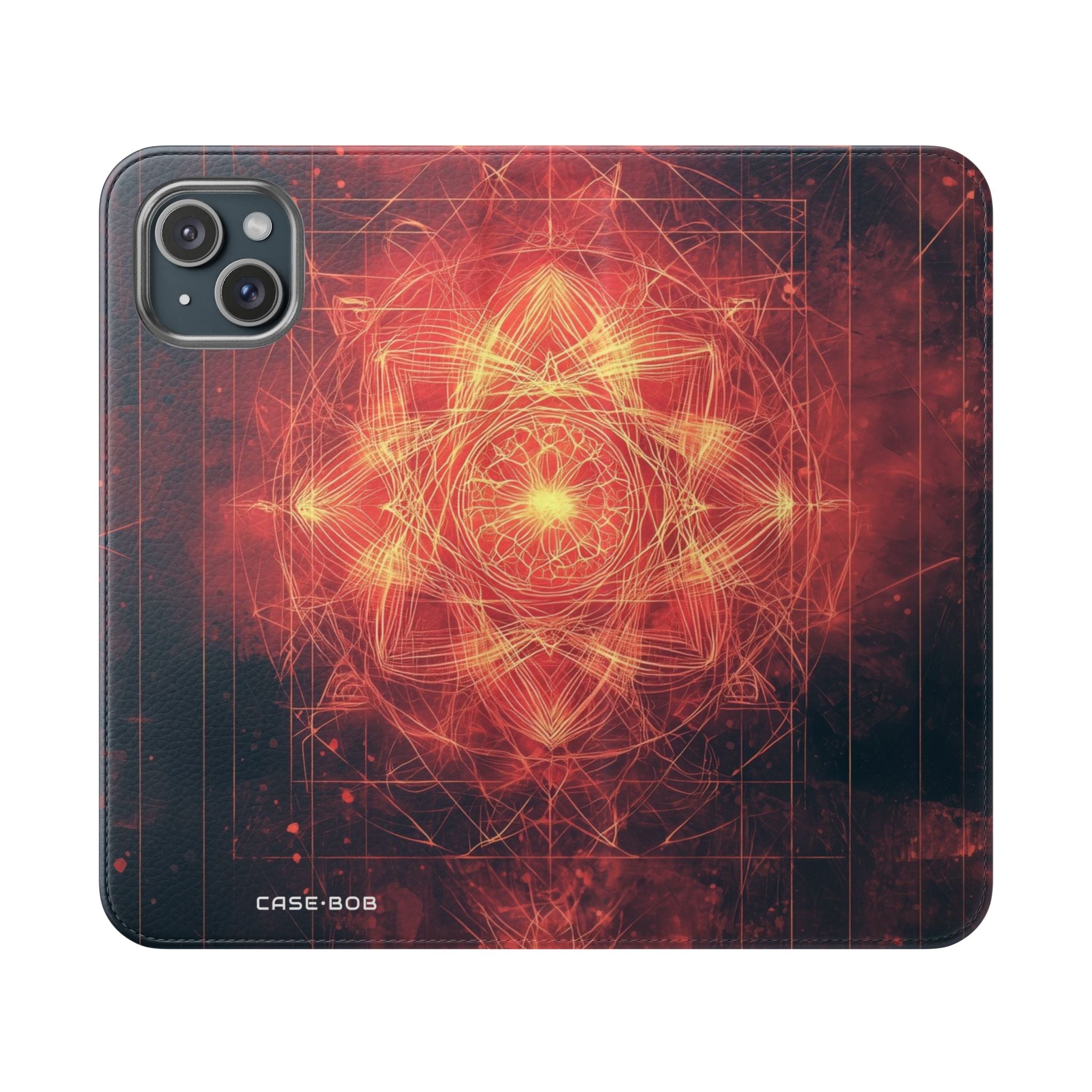 Glowing Mandala - iPhone 15 Plus Case - Wallet