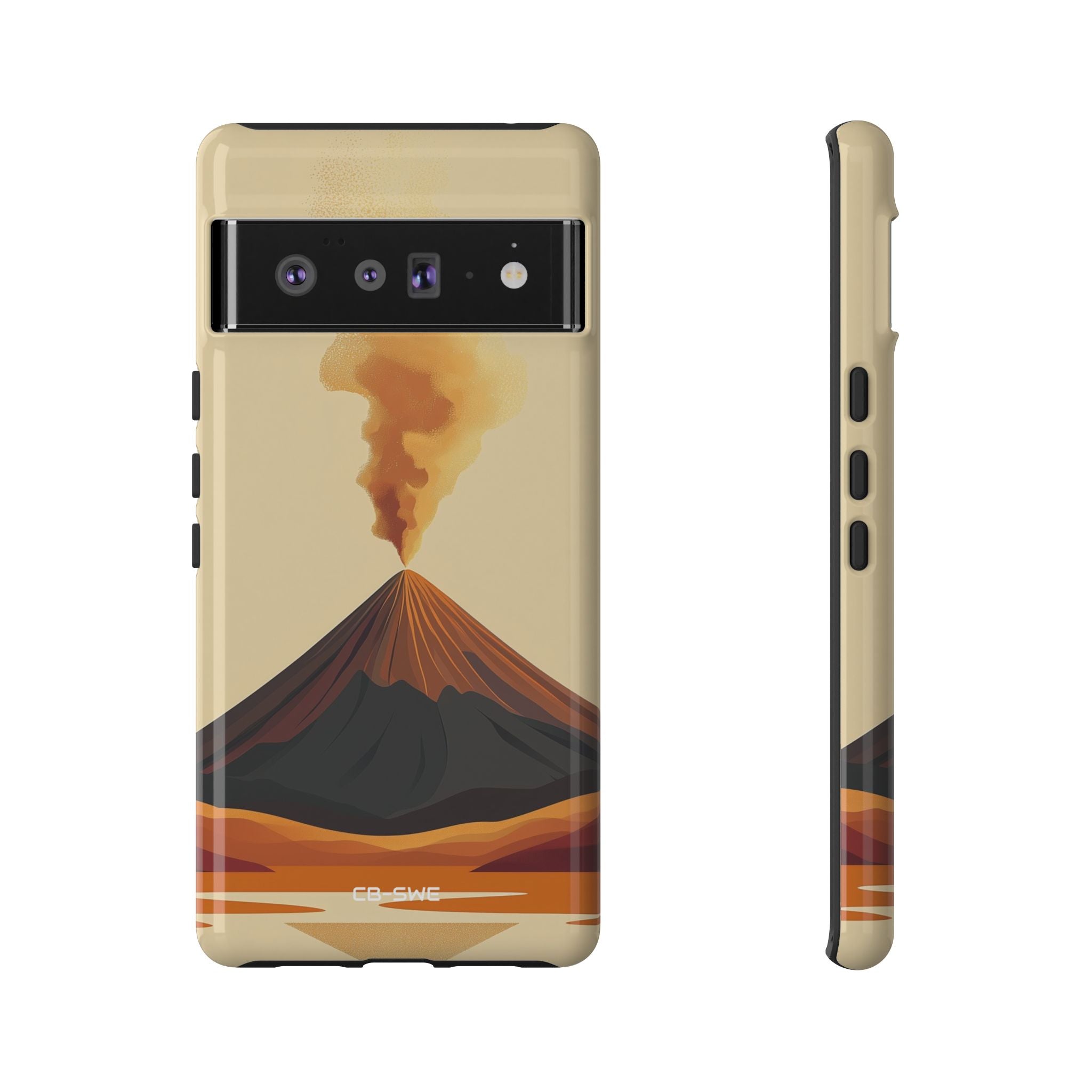 Volcano Erupts Brightly - Google Pixel Case