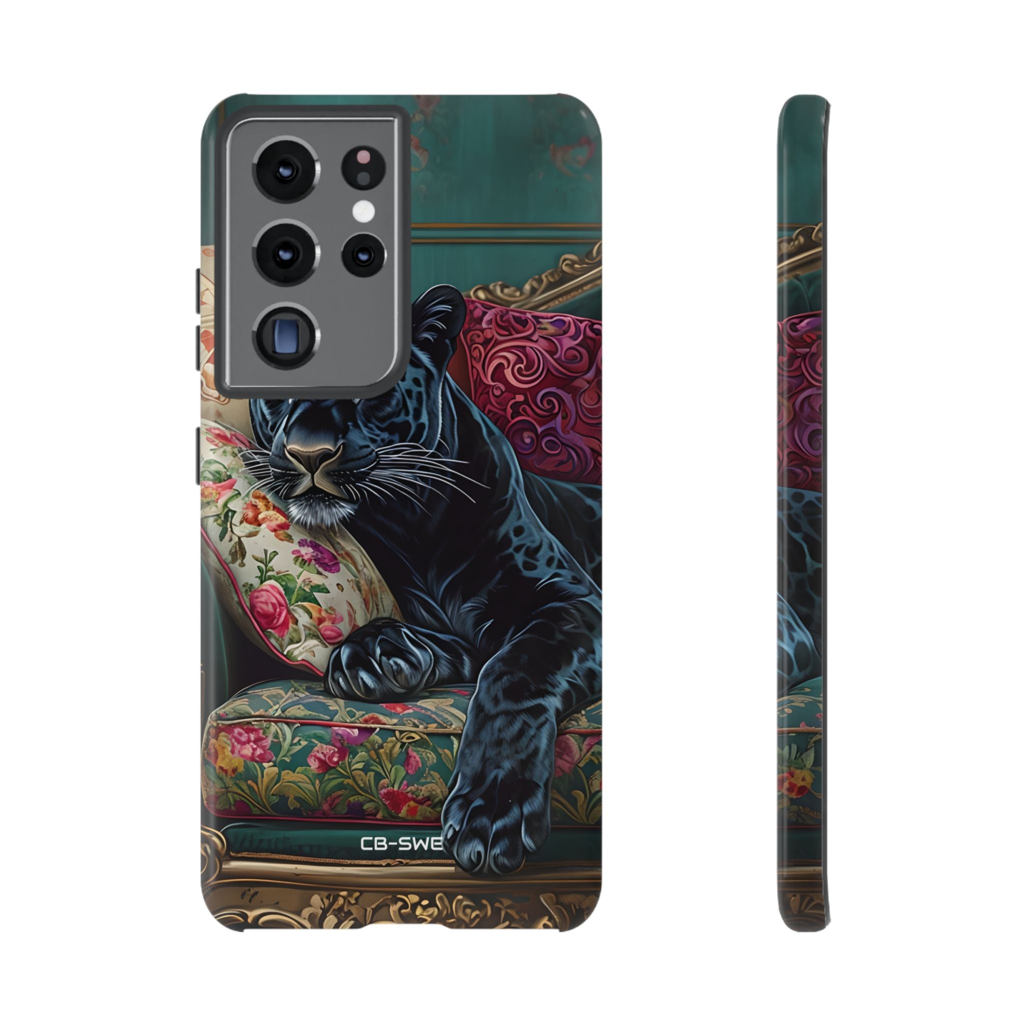 Panther on Vintage Chaise - Samsung Case