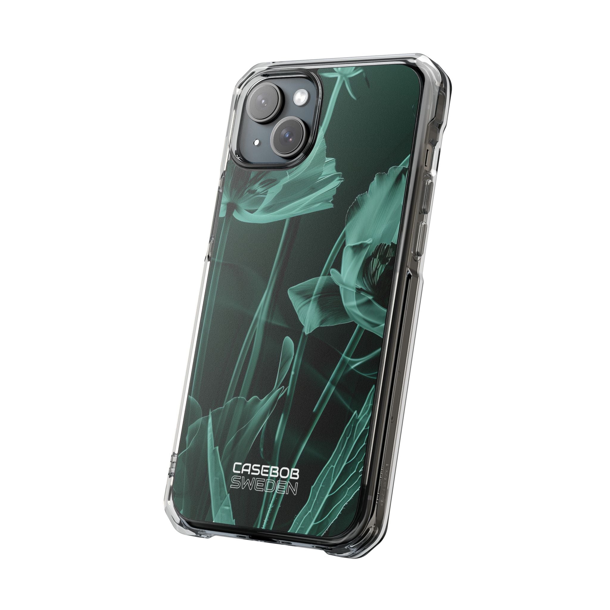 Teal Bloom Radiance iPhone 15 - Impact Clear+