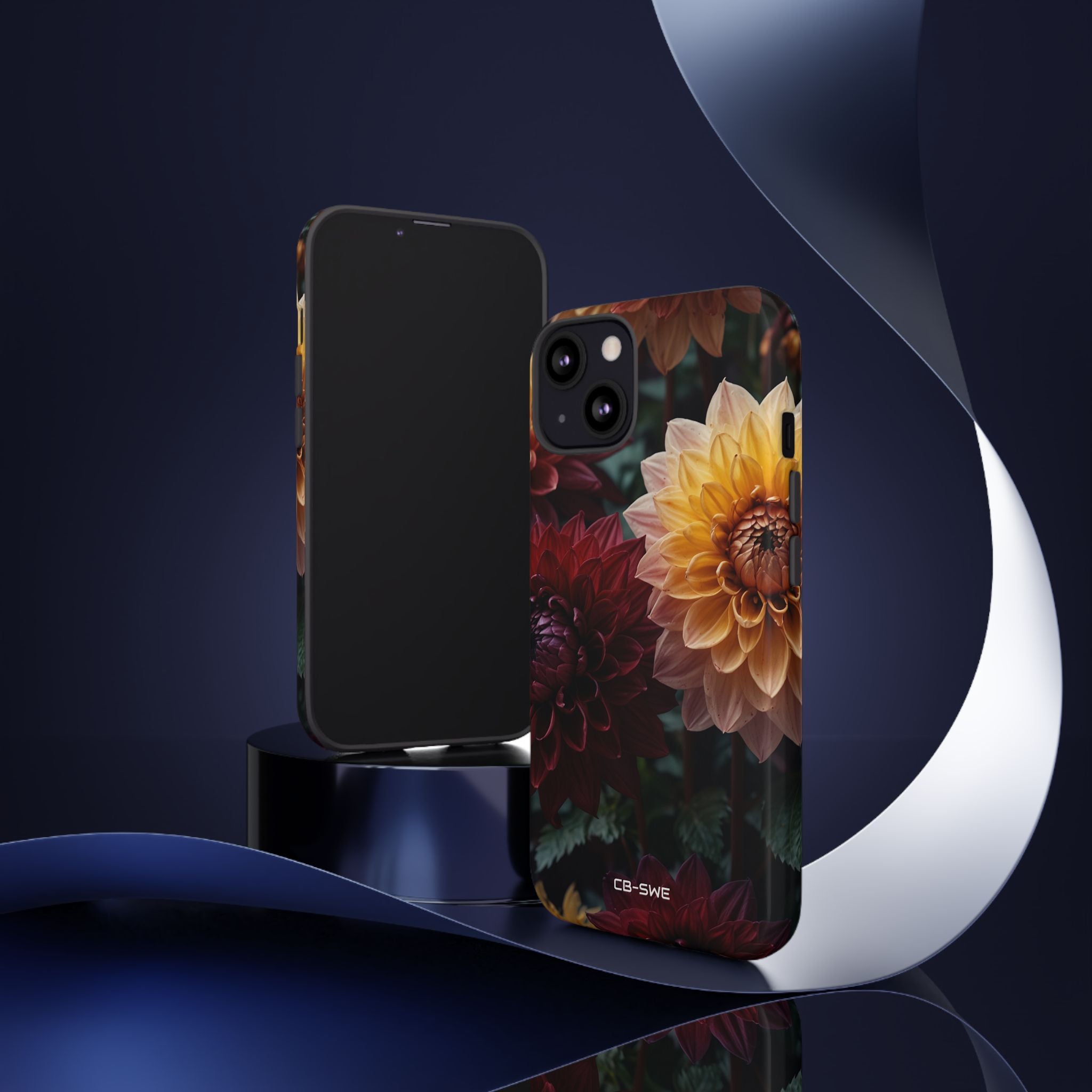 Dahlias Embrace Light - iPhone Case