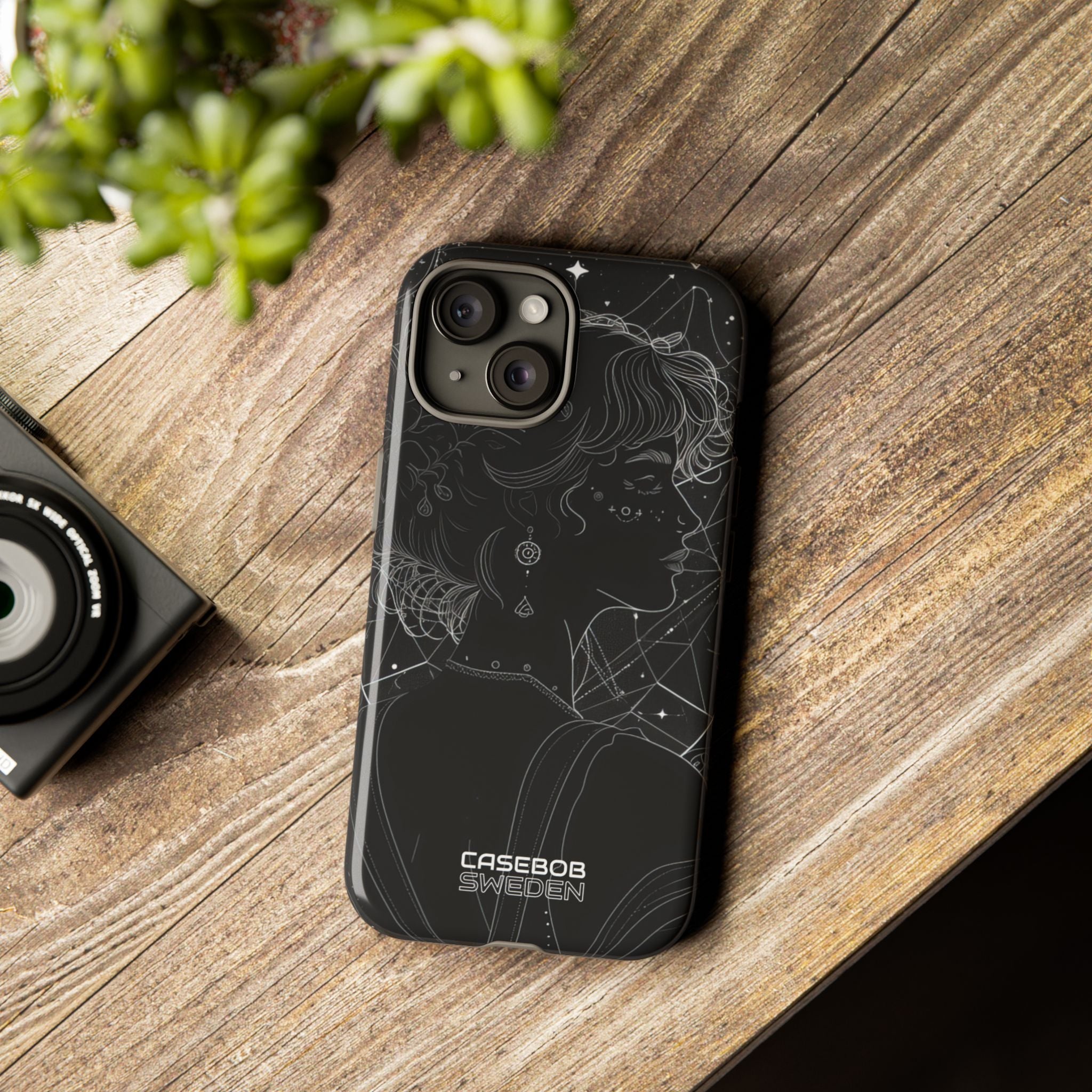 Celestial Bloom Silhouette iPhone 15 - Tough