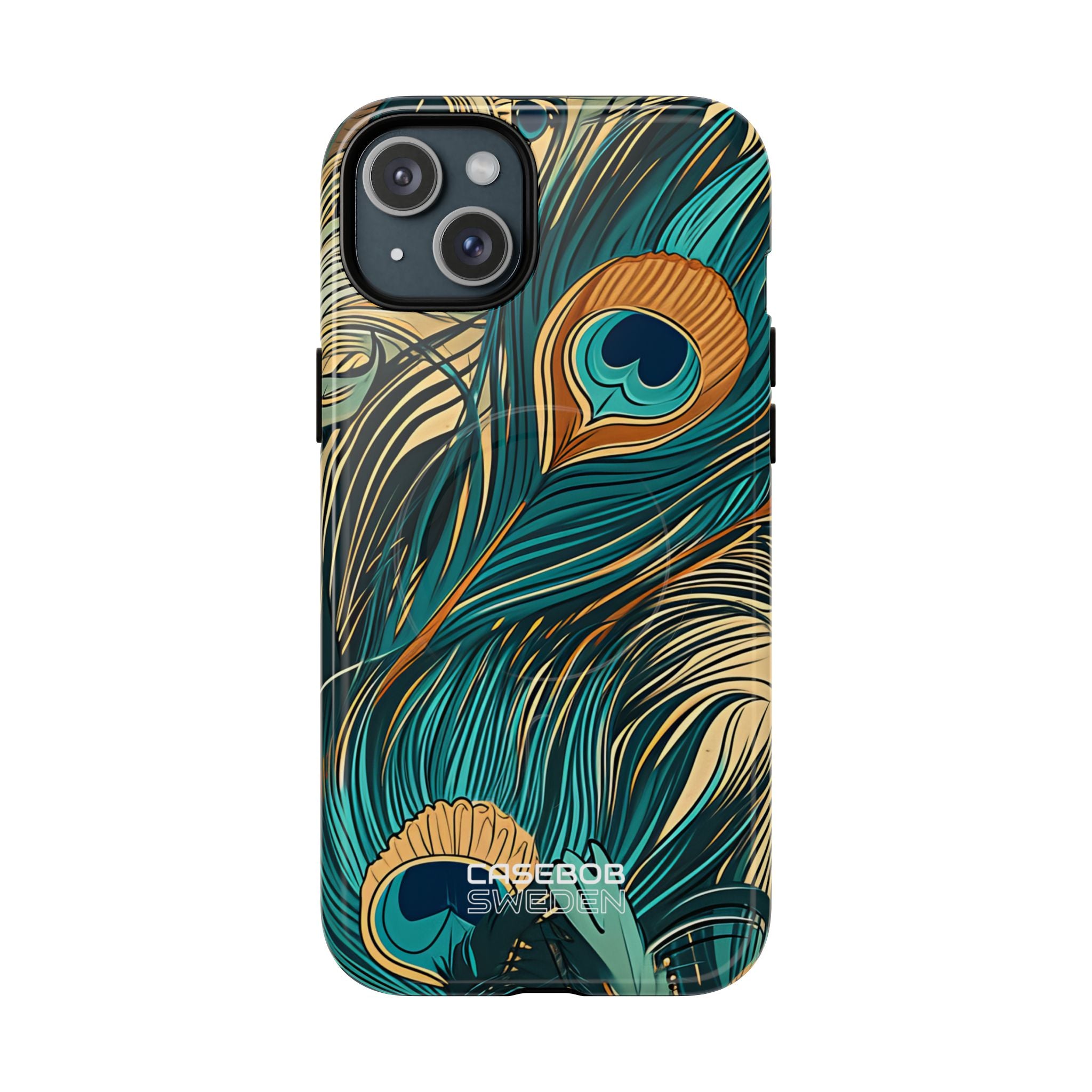 Peacock Feather Whirl iPhone 15 - Tough+