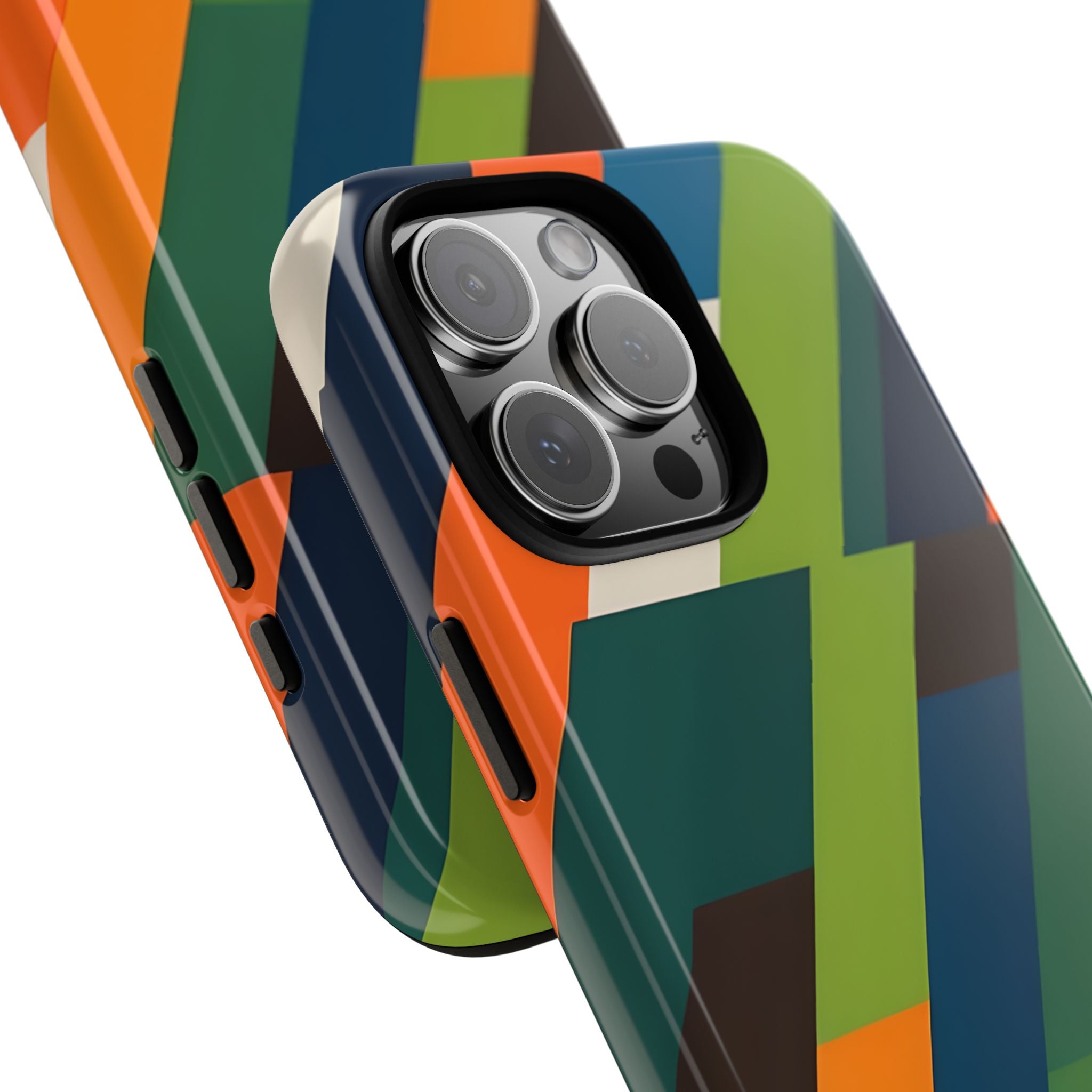 Geometric Color Intersection - iPhone Case