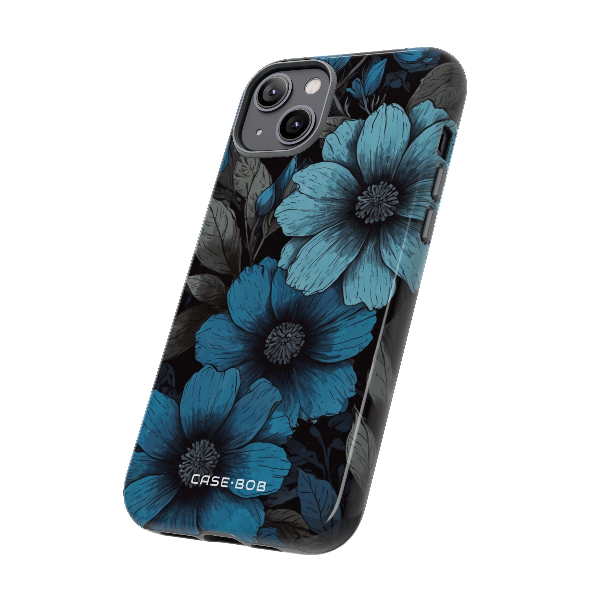 Blue Petal Radiance iPhone 14 Plus Case - Tough