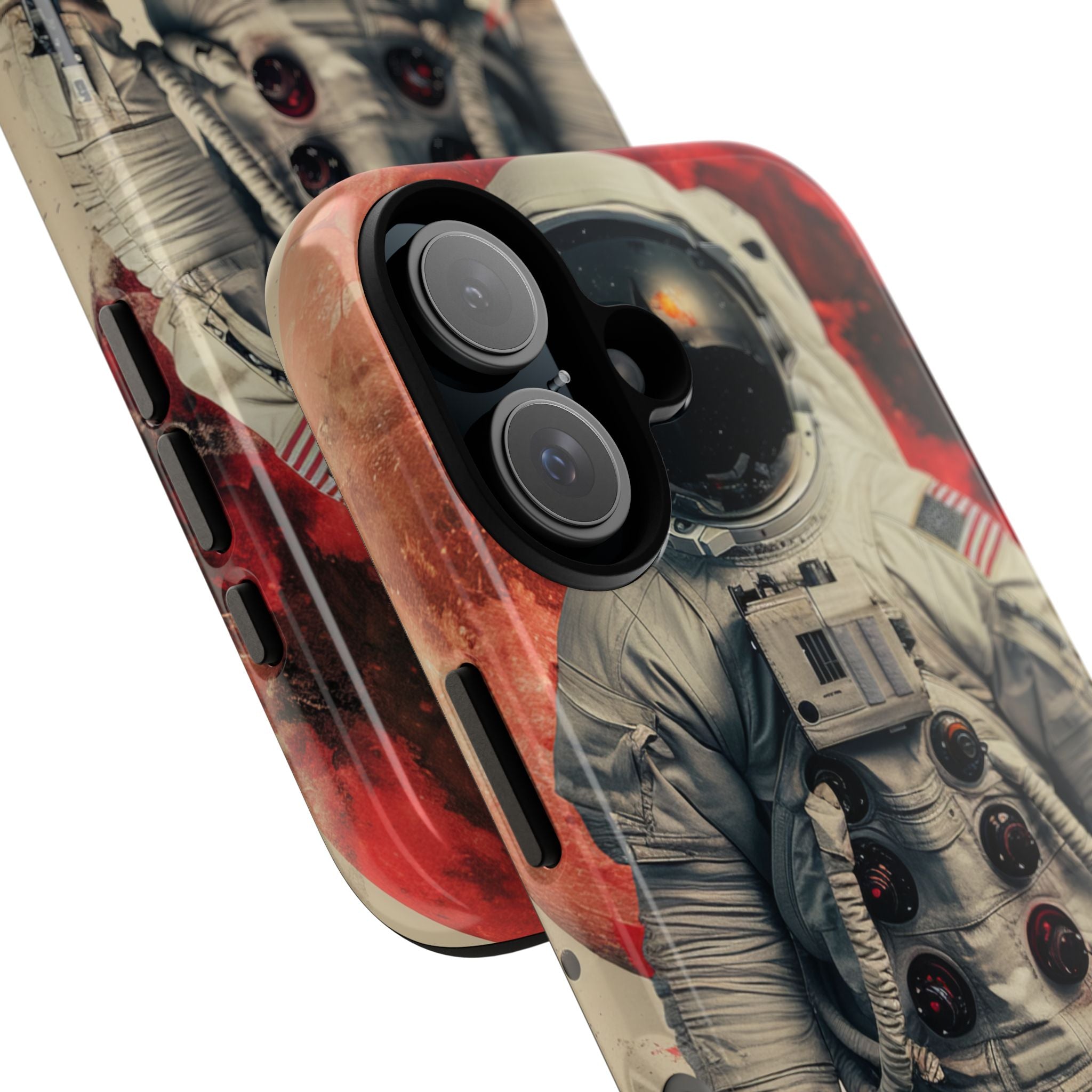 Crimson Spacewalk Dream iPhone 16 - Tough