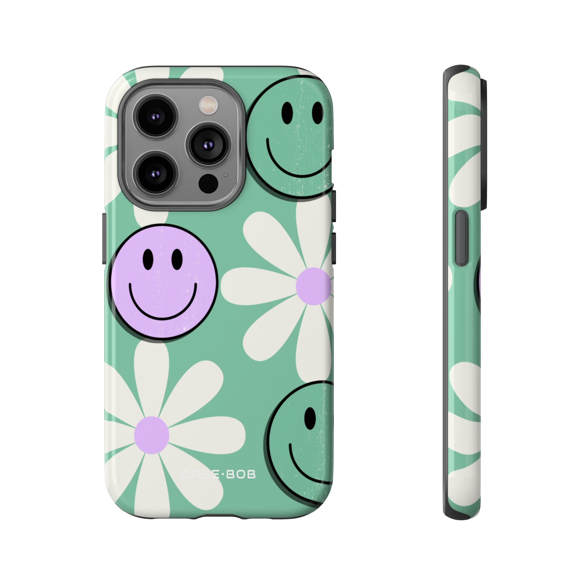 Smiley Daisy Glow iPhone 14 Pro Case - Tough