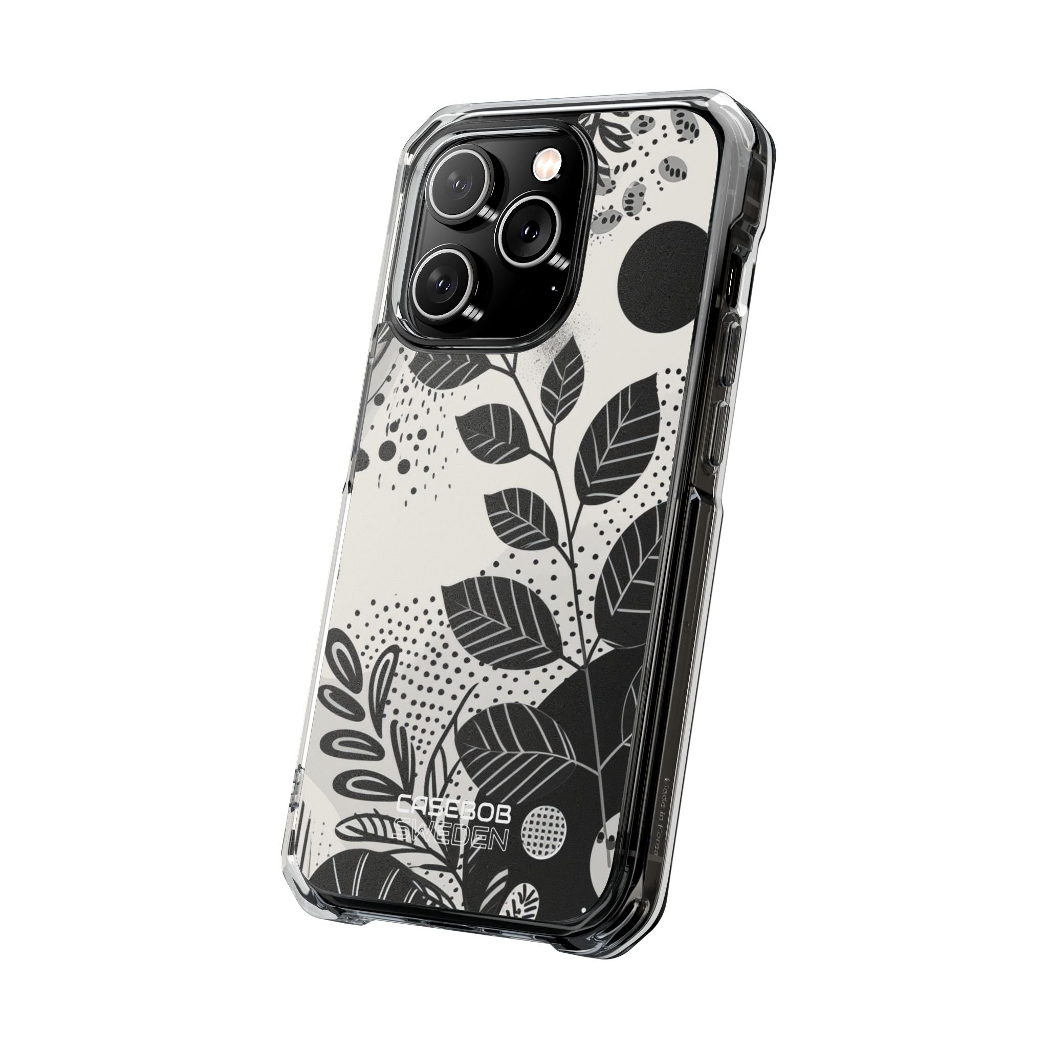 Monochrome Leaf Rhythm iPhone 14 - Impact Clear+
