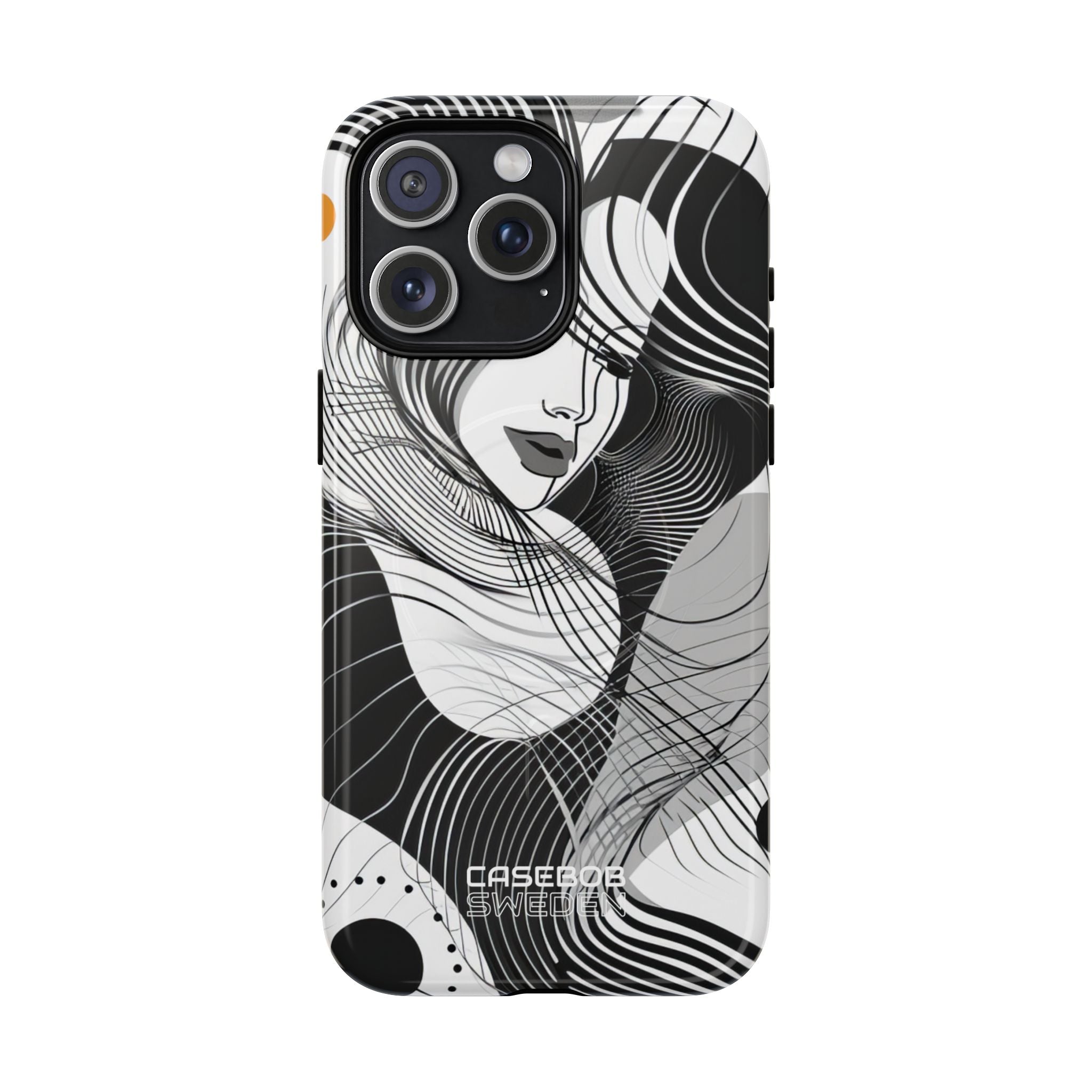 Orange Wave Motion iPhone 15 - Tough+