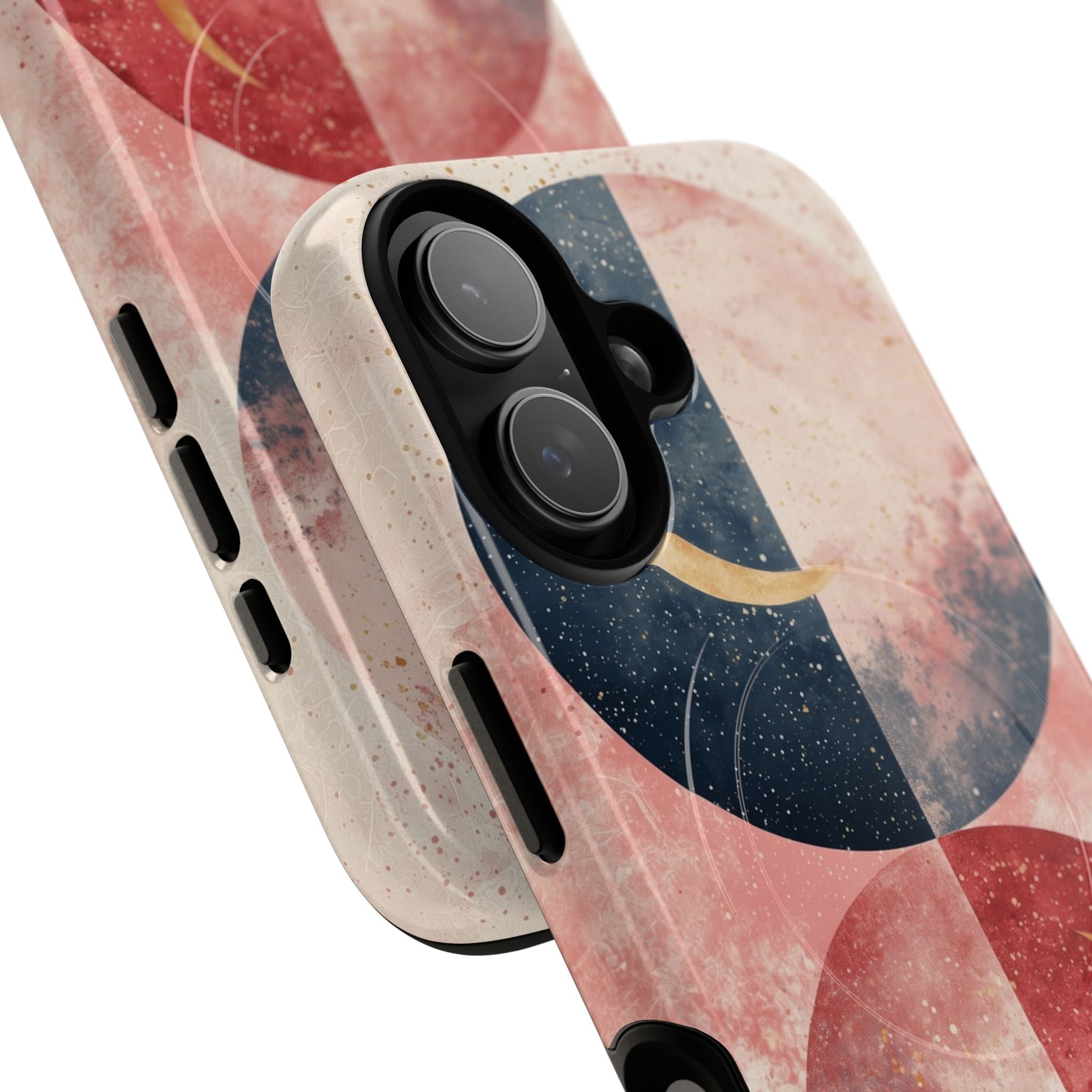 Golden Crescent Circles iPhone 17 Case - Tough+