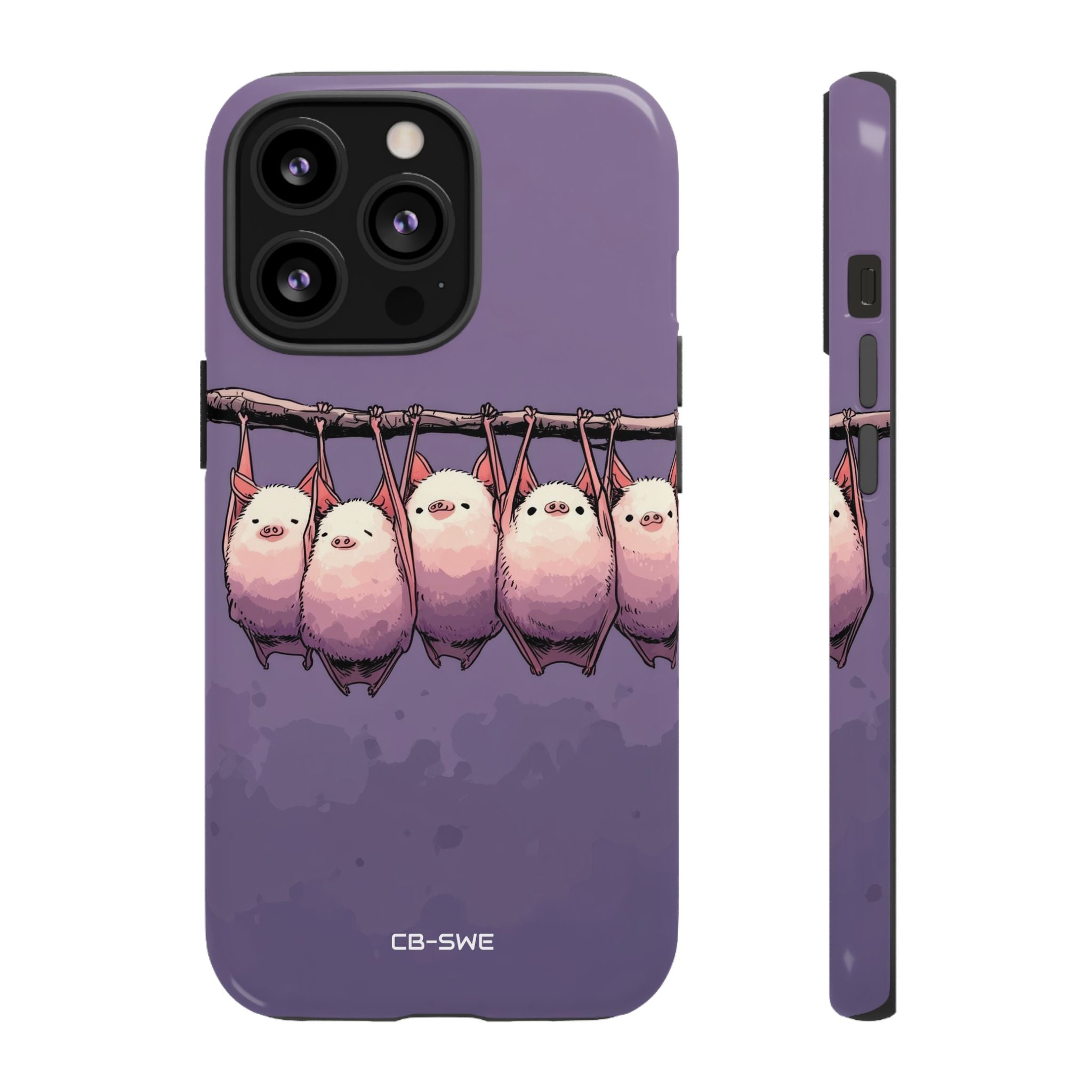 Bats Hang Playfully - iPhone Case