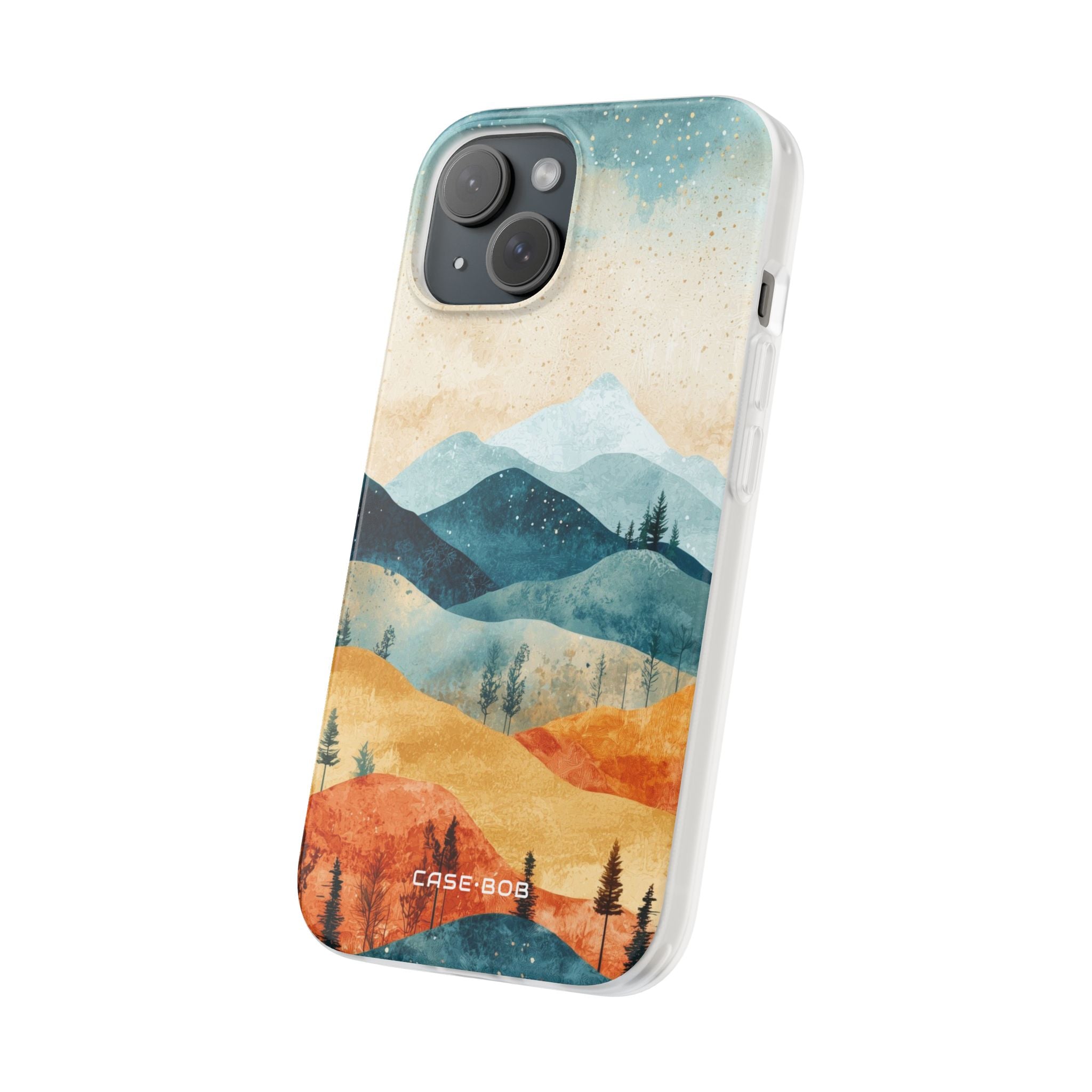 Moonlit Mountains iPhone 15 Case - Soft