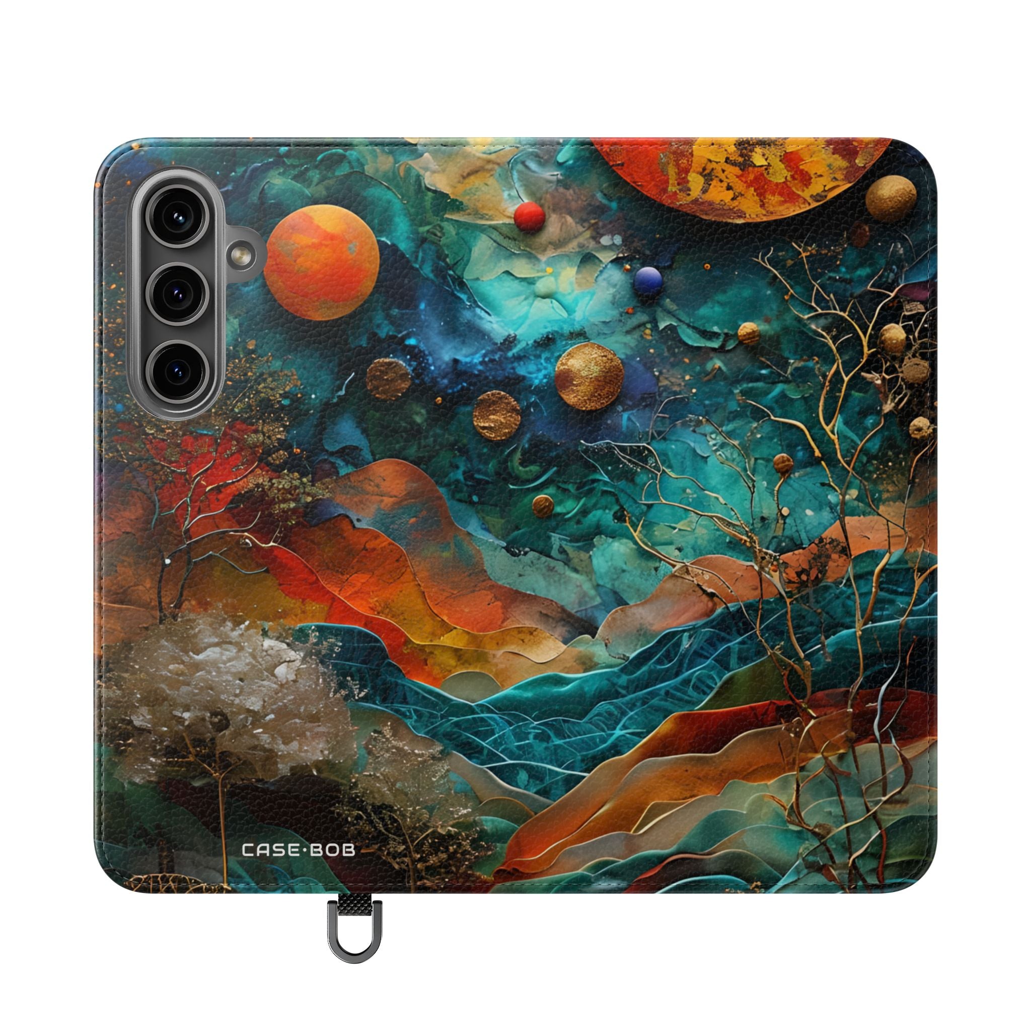 Solar Orbit Orange - Samsung S24 Plus Case - Wallet
