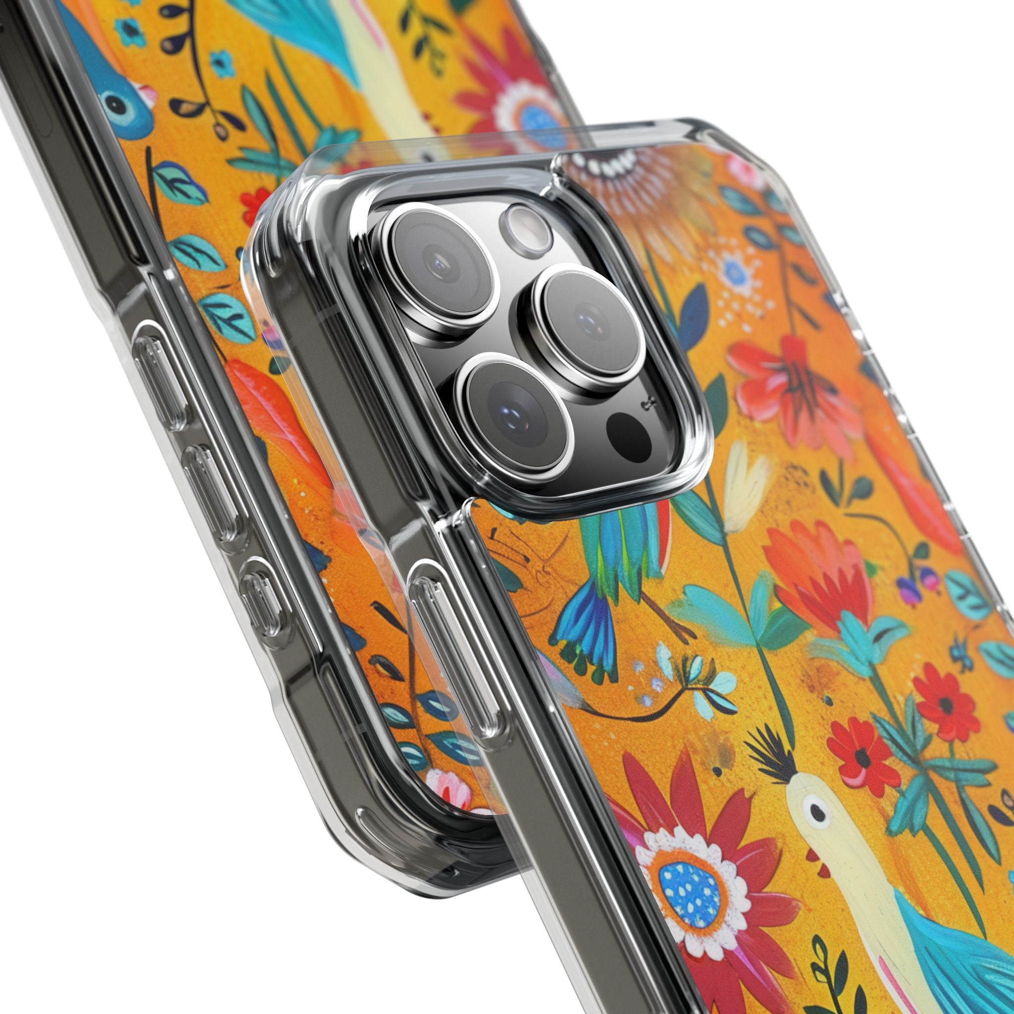 Whimsical Birds Garden iPhone 16 - Impact Clear+