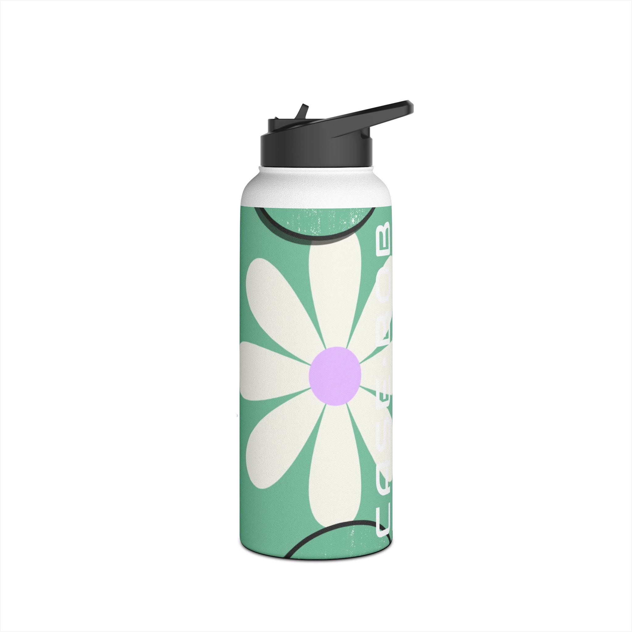 Smiley Daisy Glow - Stainless Steel Water Bottle