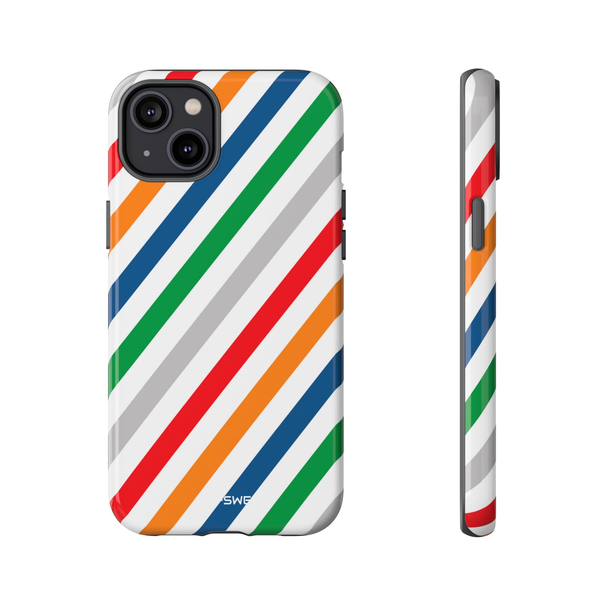 Vibrant Geometric Stripes - iPhone Case