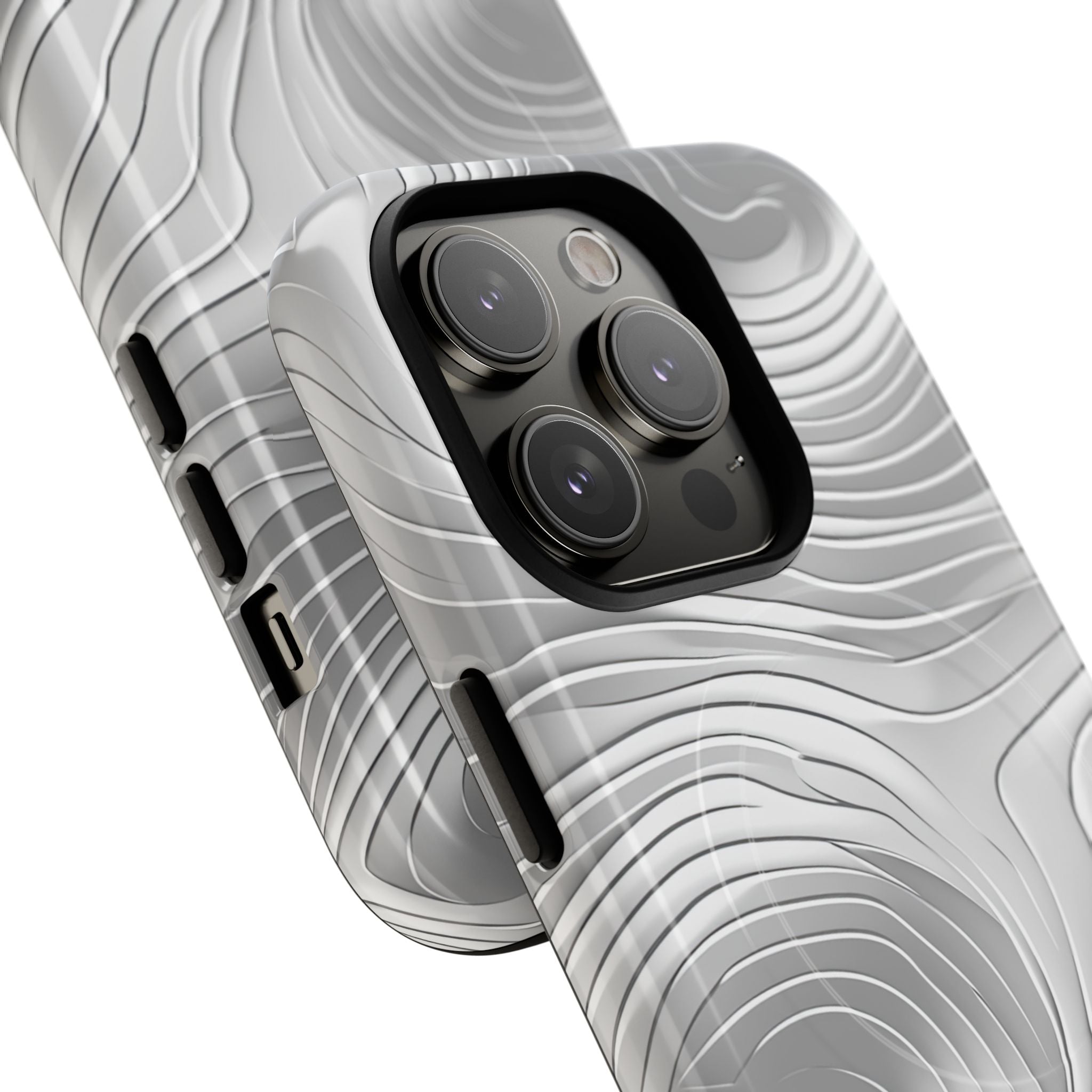 Monochrome Flow Lines iPhone 14 - Tough+