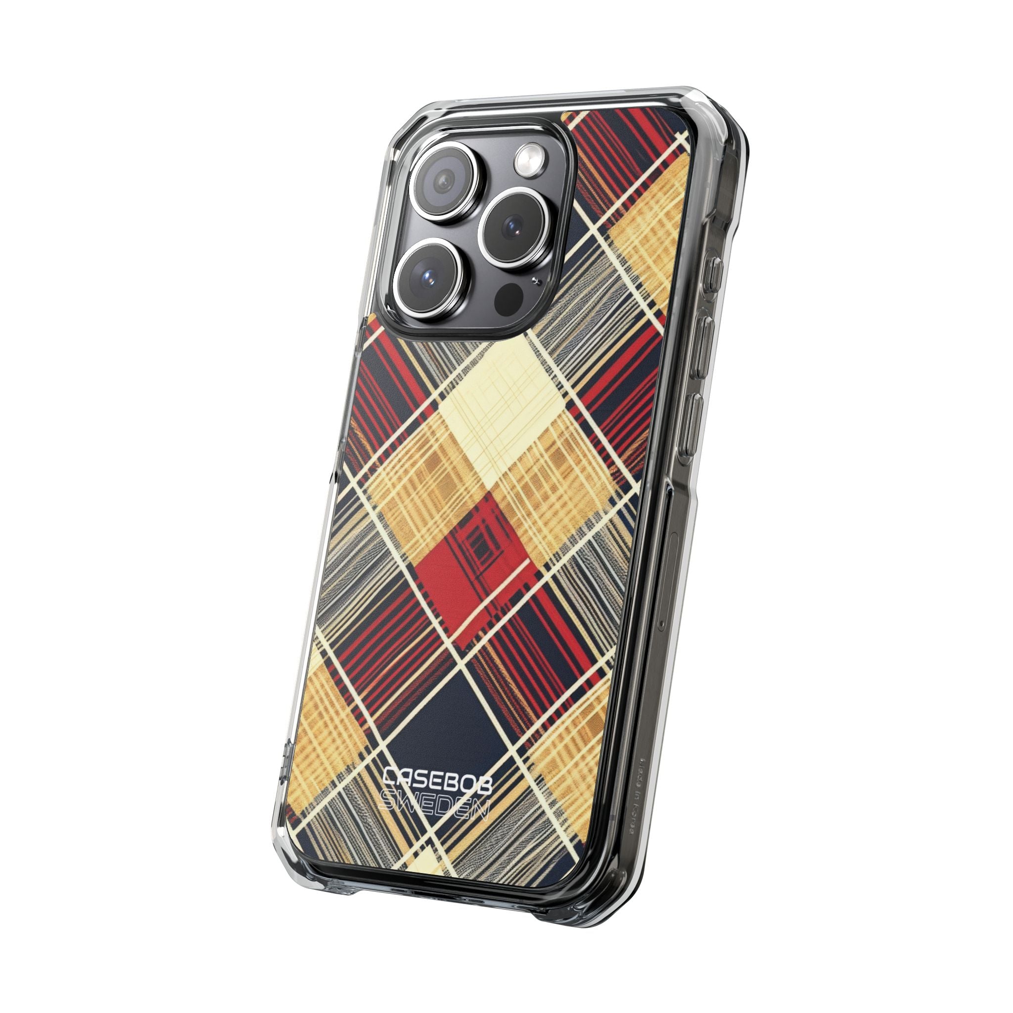 Plaid Diamond Tapestry iPhone 15 - Impact Clear+
