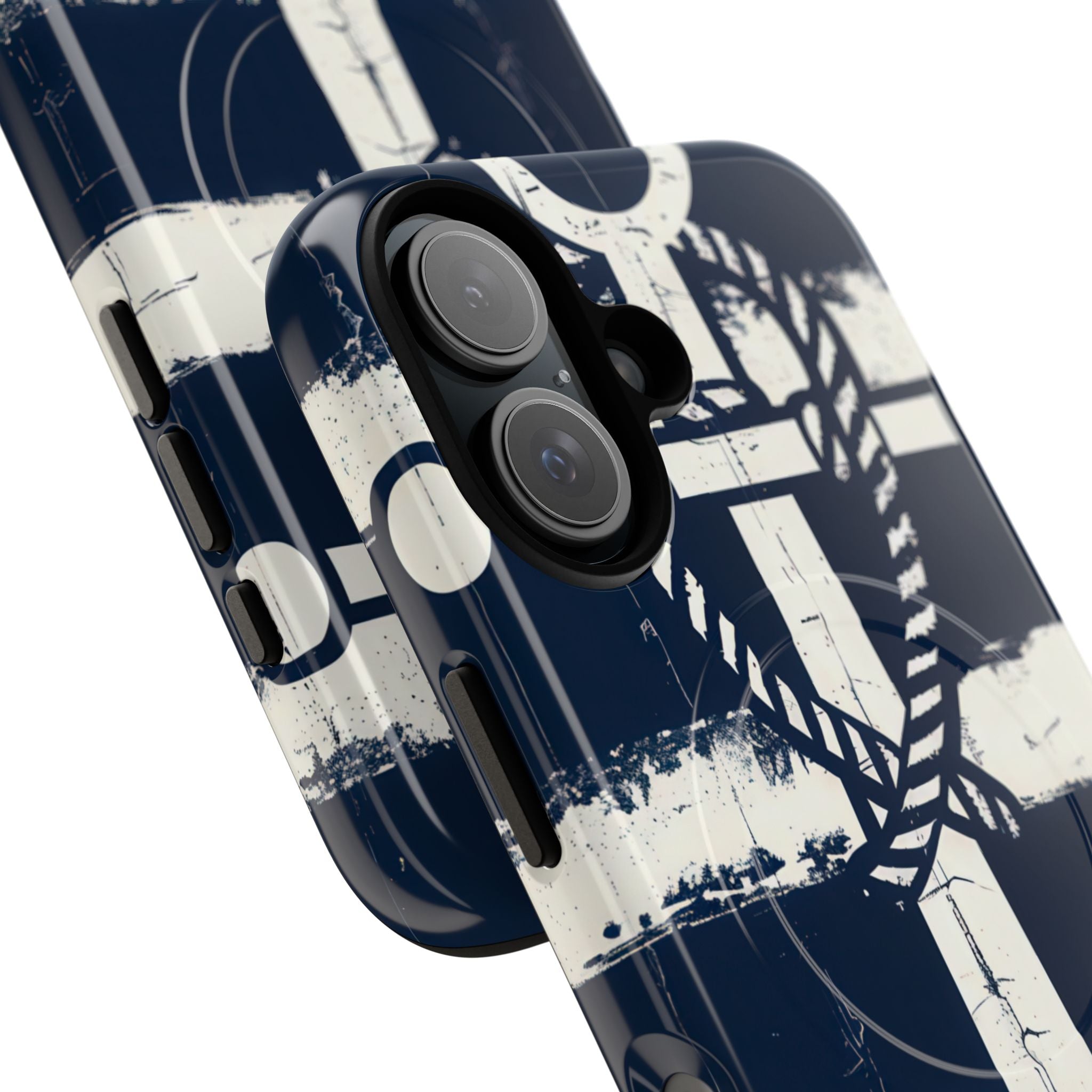 Navy Anchor Stripes iPhone 16 - Tough+