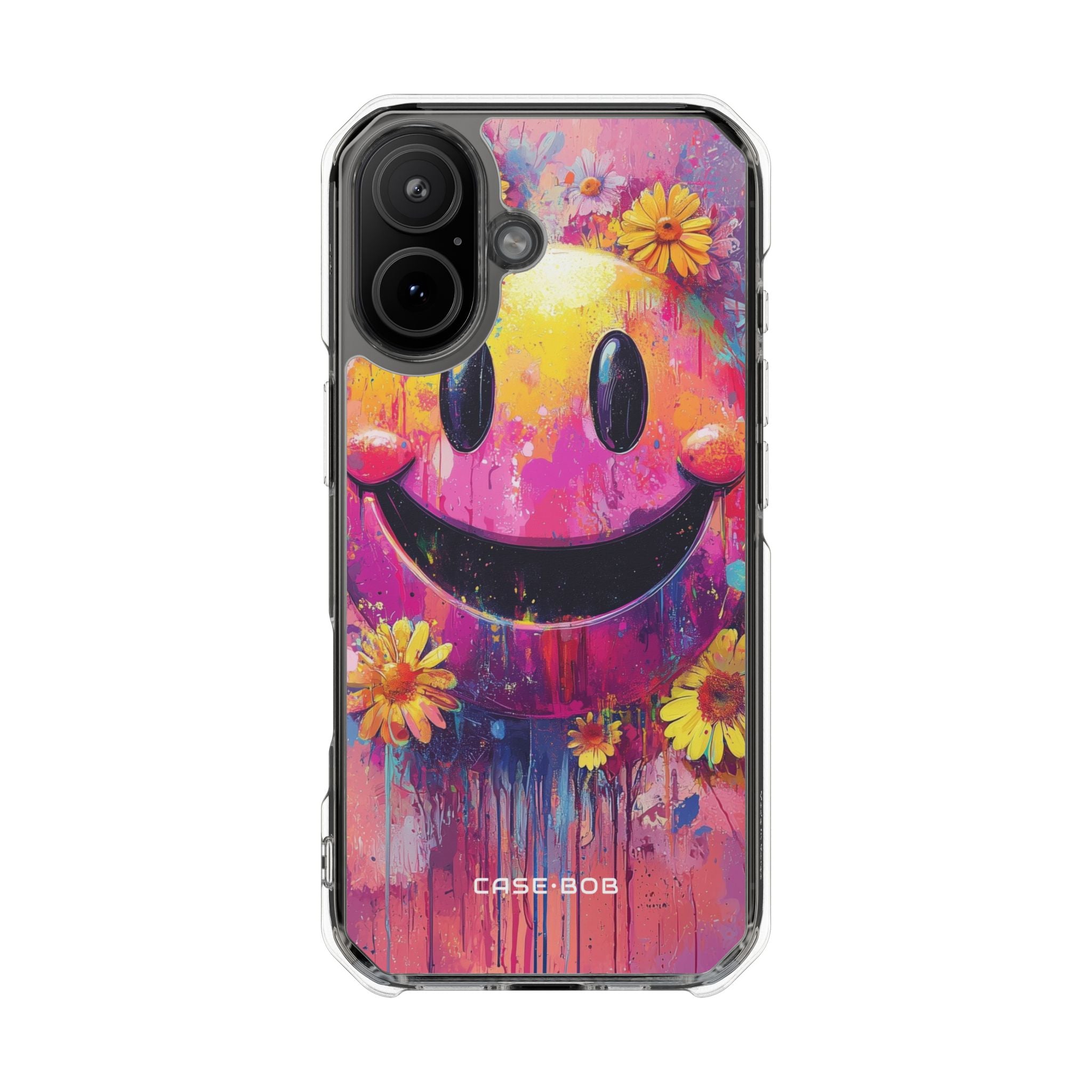 Smiley Bloom Drip iPhone 17 Cover - Impact