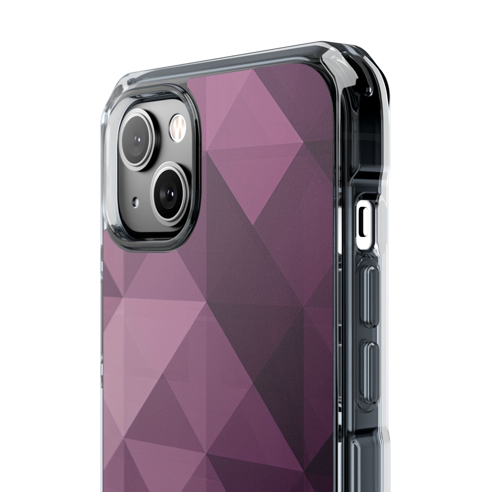 Paarse geometrische mozaïek iPhone 14 - Impact Clear+