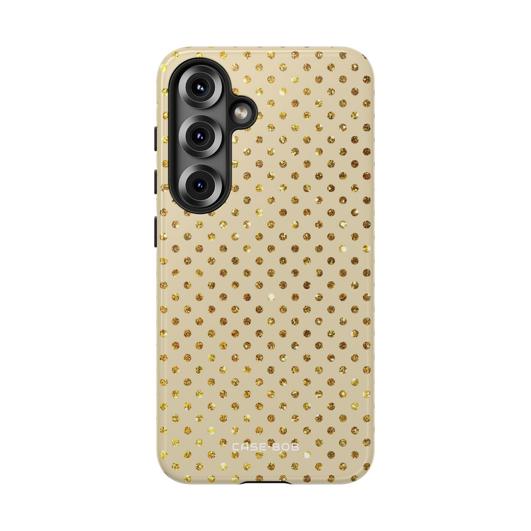 Gold Sparkle Grid Samsung S25 Case - Tough