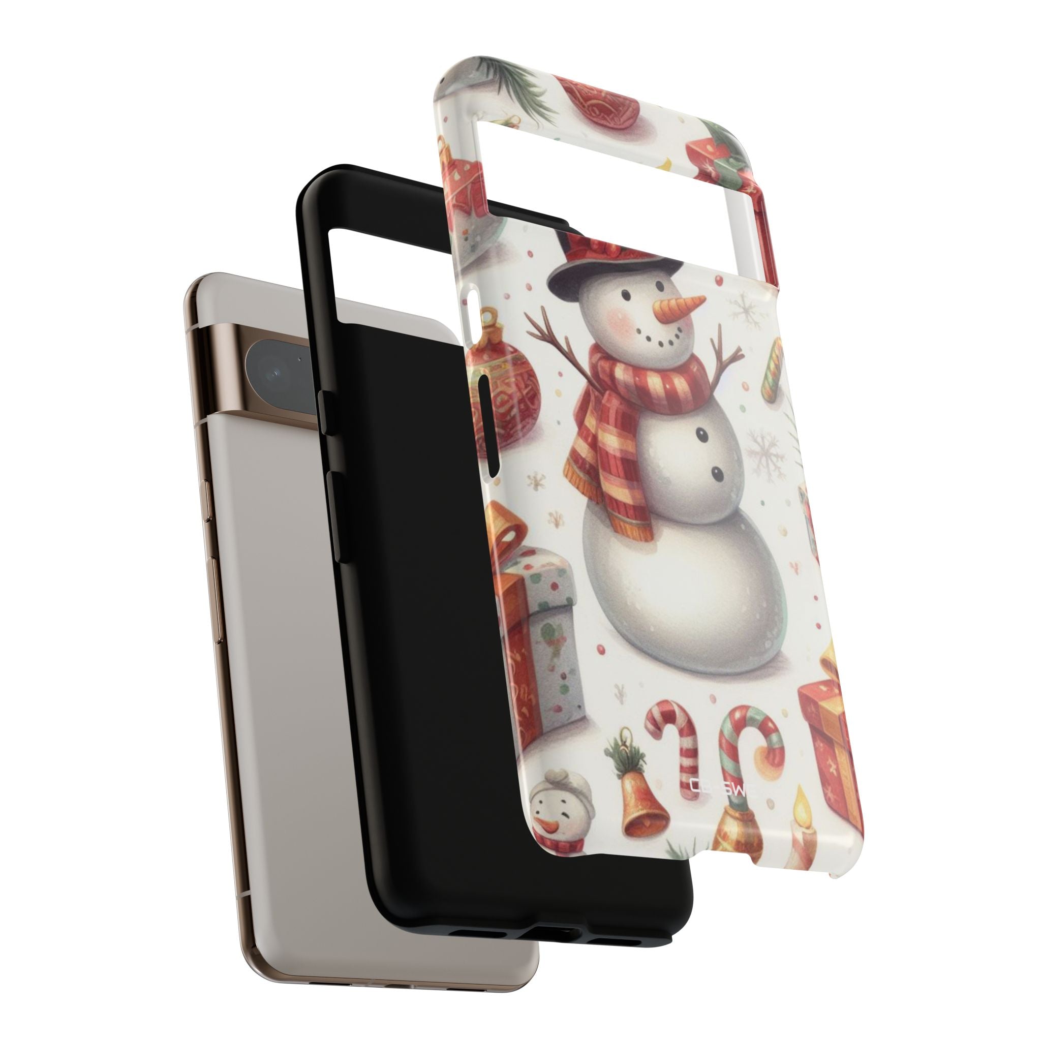 Snowman Wears Scarf - Google Pixel Case