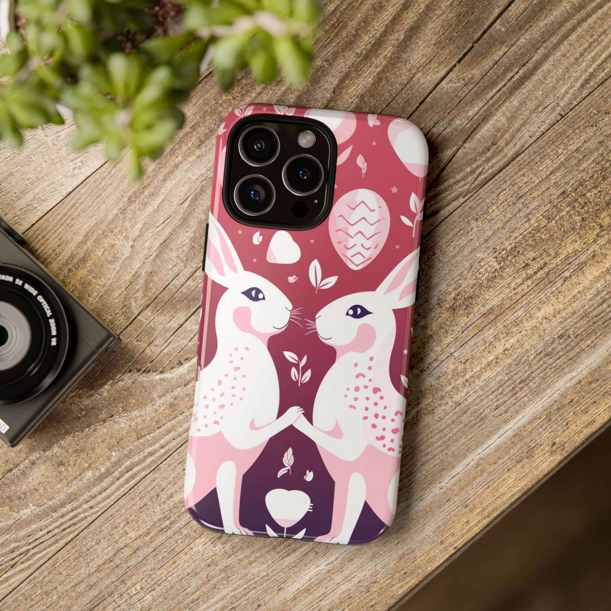 Rabbits Share Joy - iPhone Case