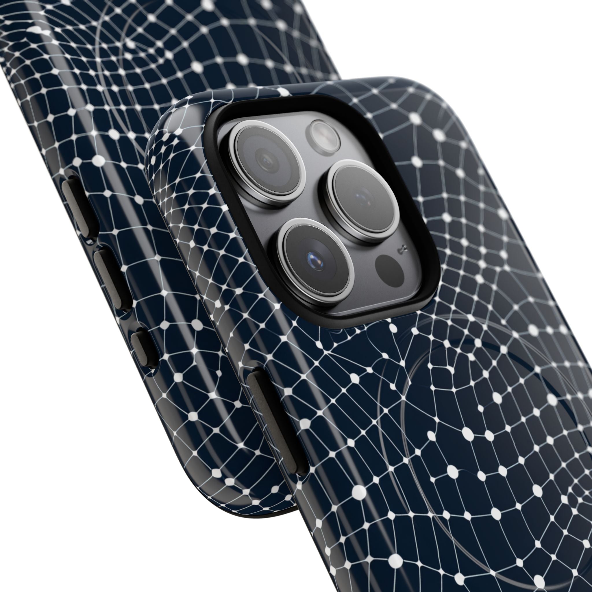 Warped Grid Web iPhone 15 - Tough+