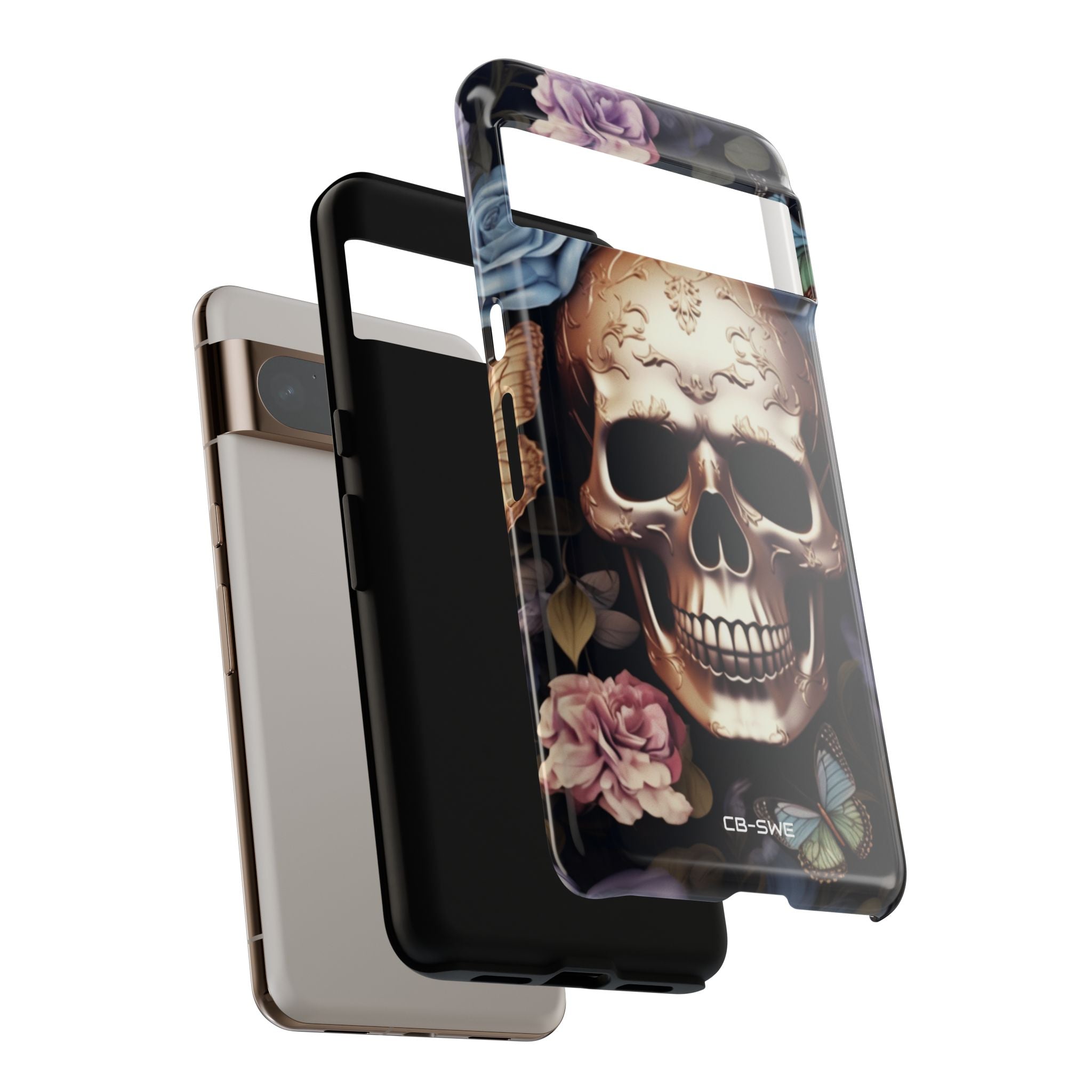 Skull Among Blossoms - Google Pixel Case