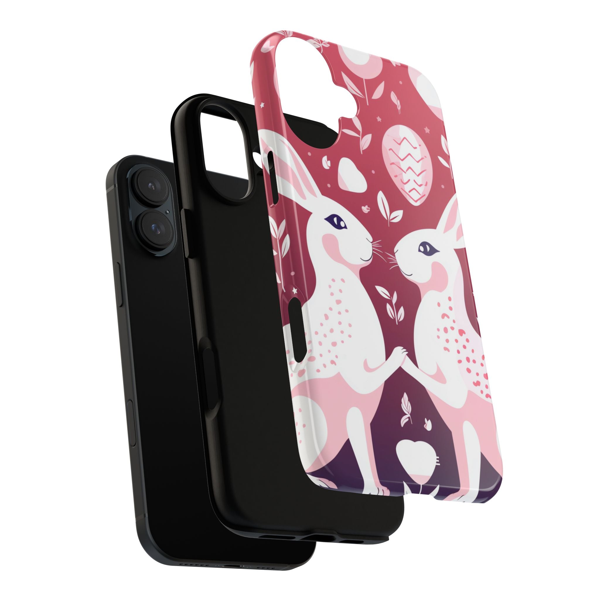 Rabbits Share Joy - iPhone Case