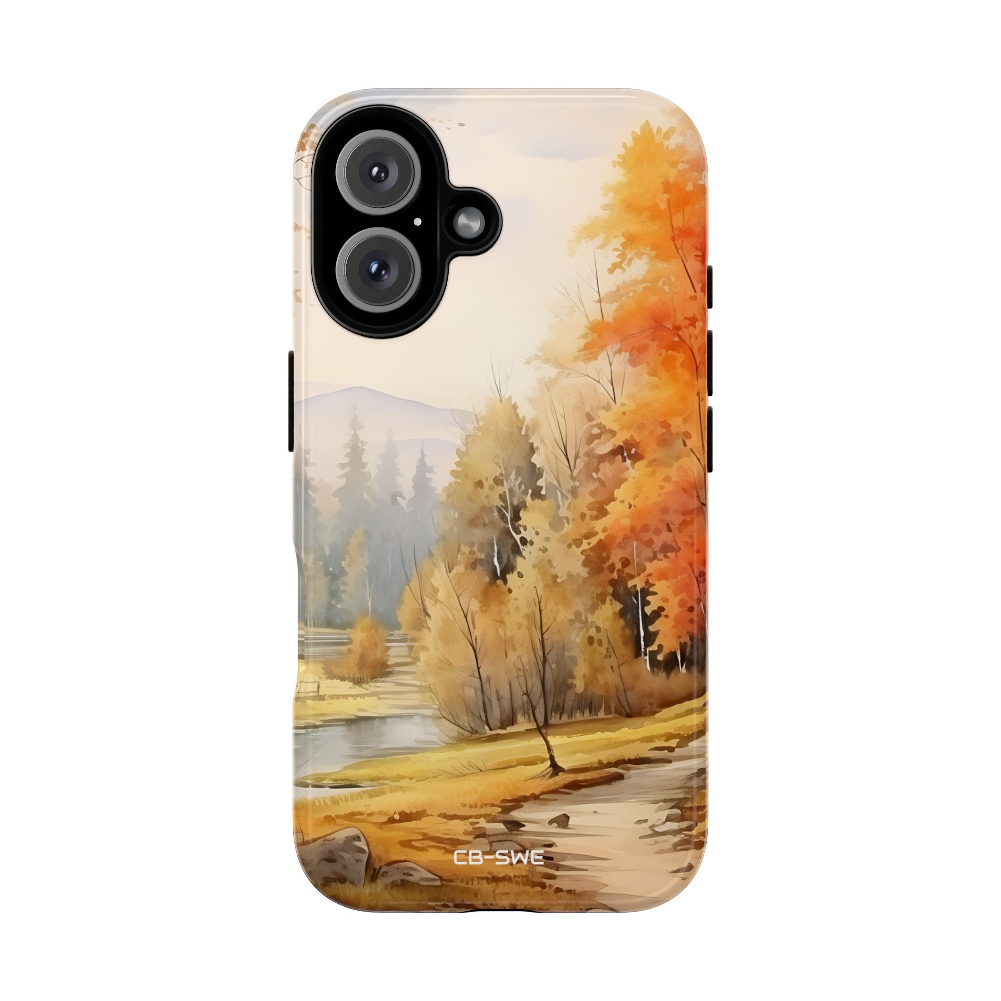 Golden Leaves Drift - iPhone Case