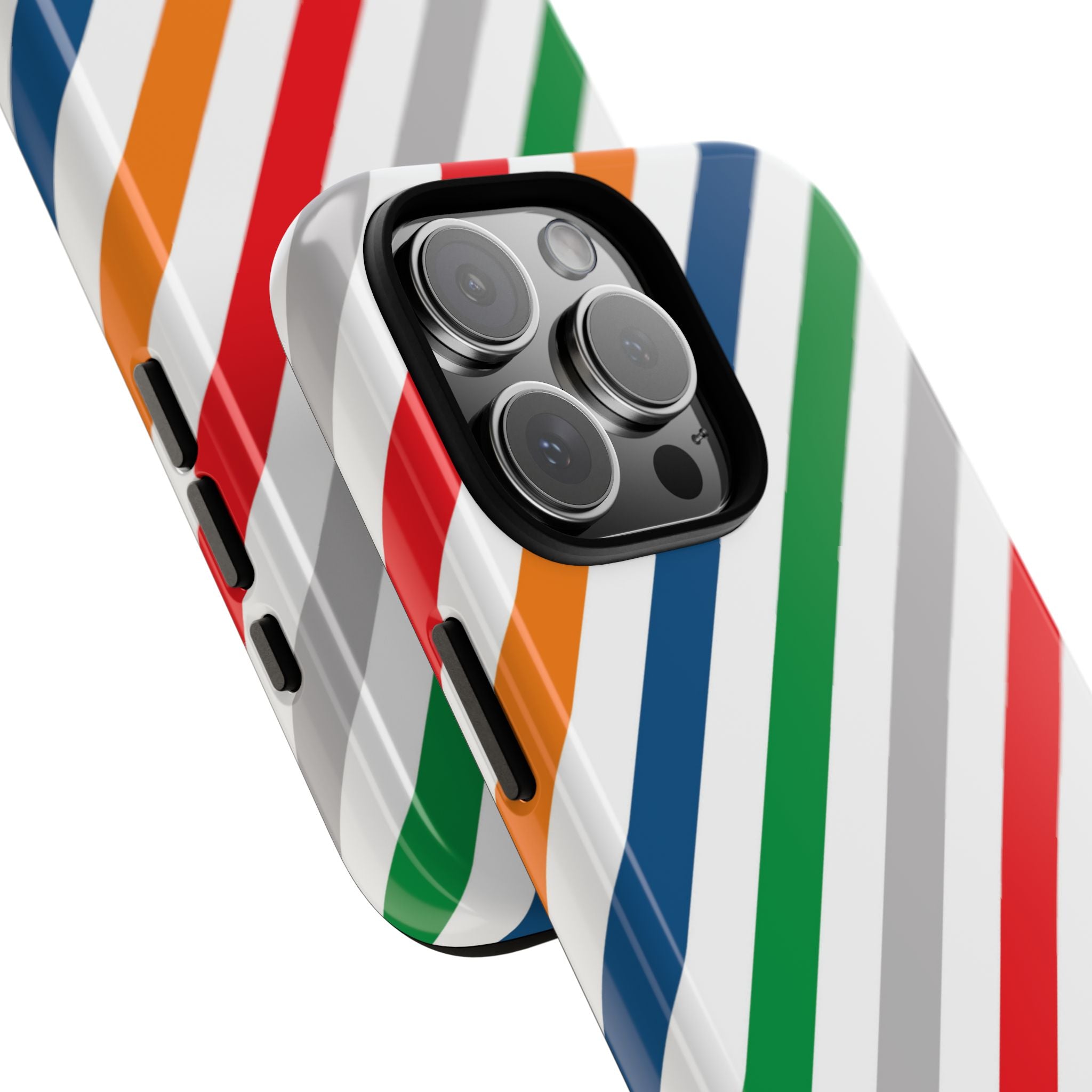 Vibrant Geometric Stripes - iPhone Case